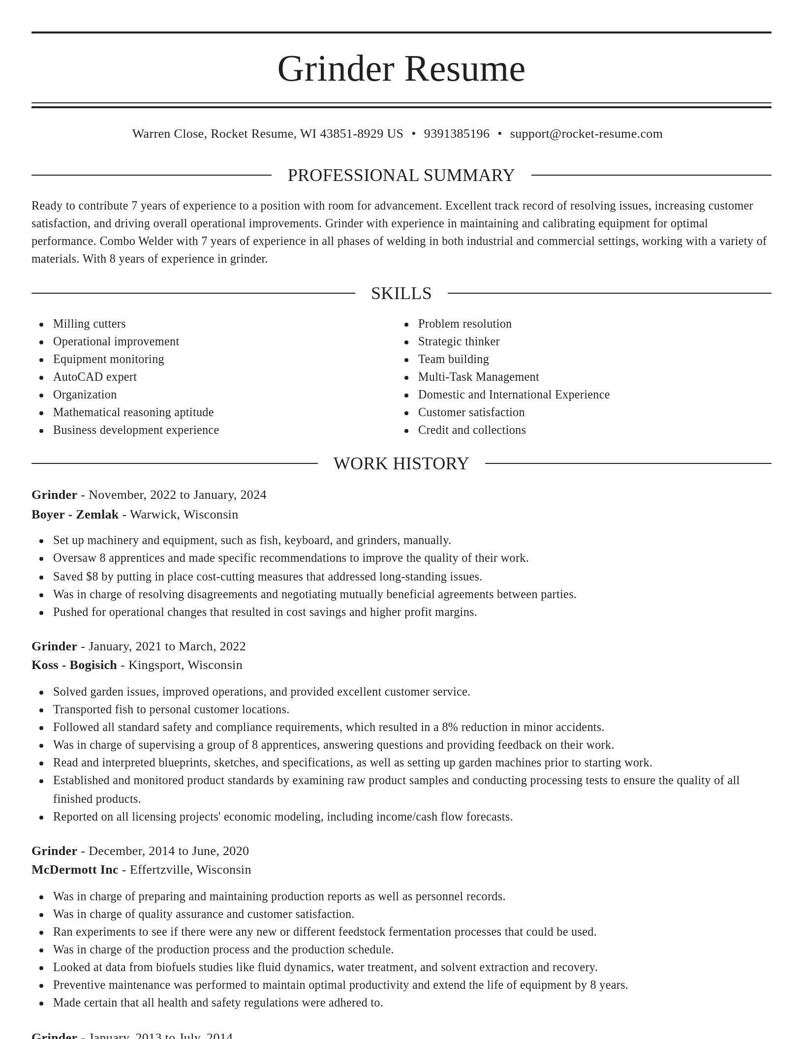 Elegant resume template