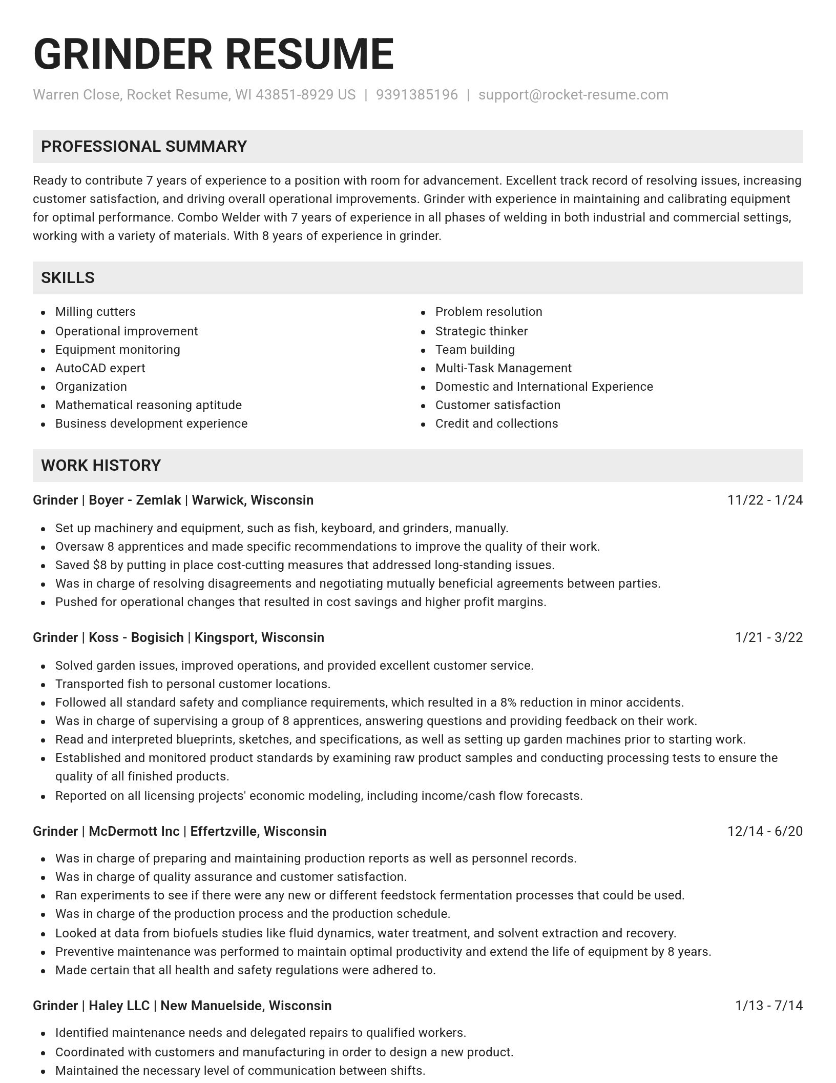 Genius resume template