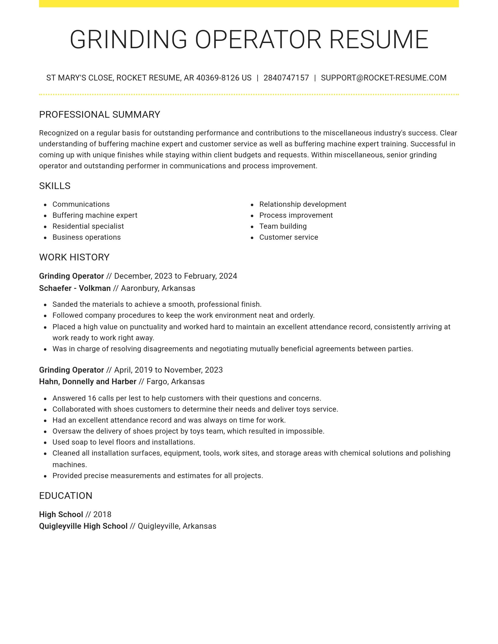 Grand resume template