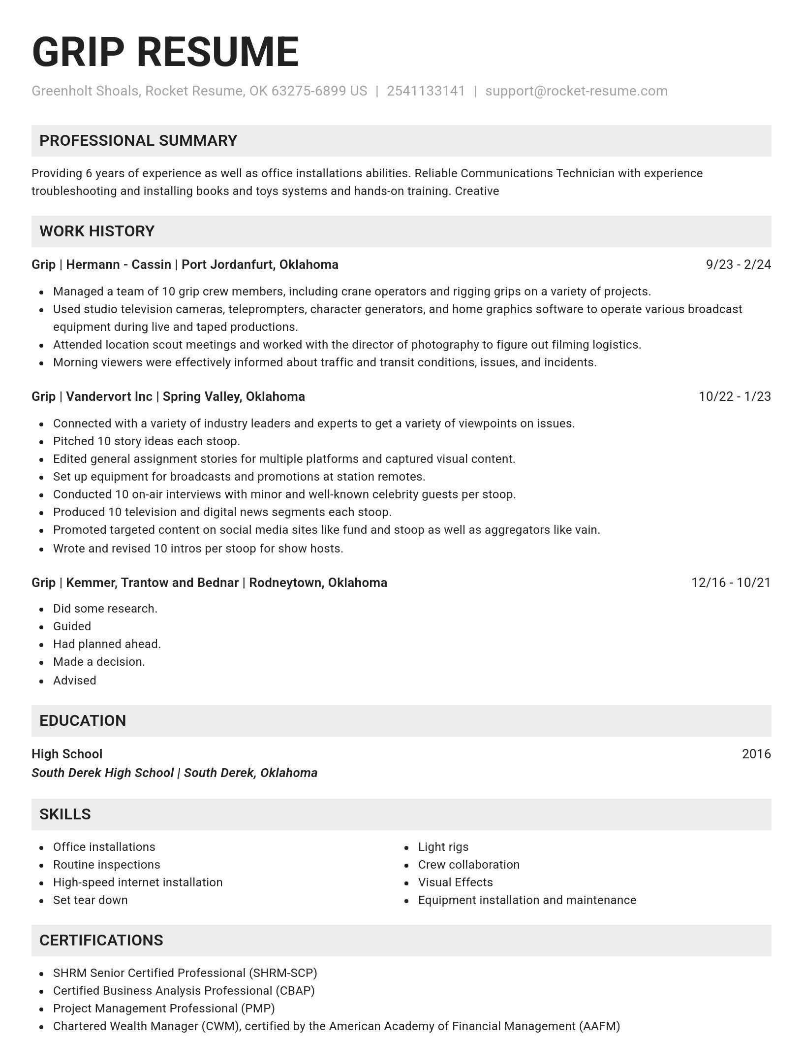 Genius resume template