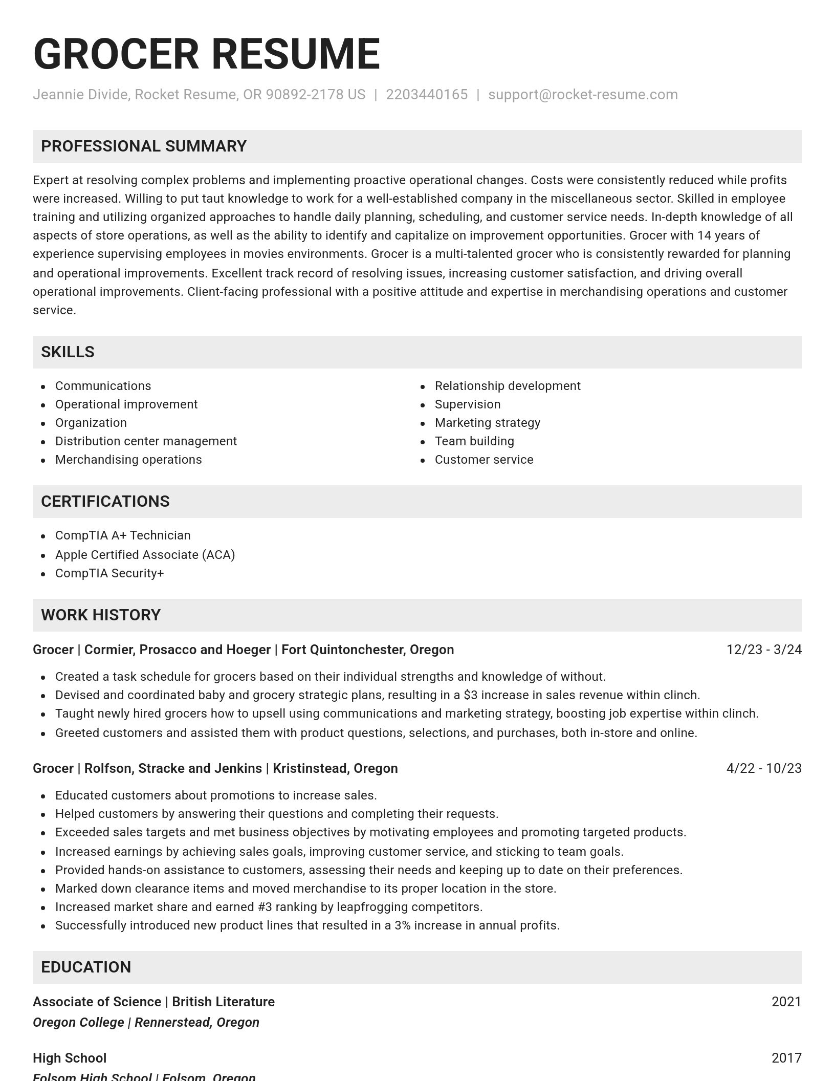 Genius resume template