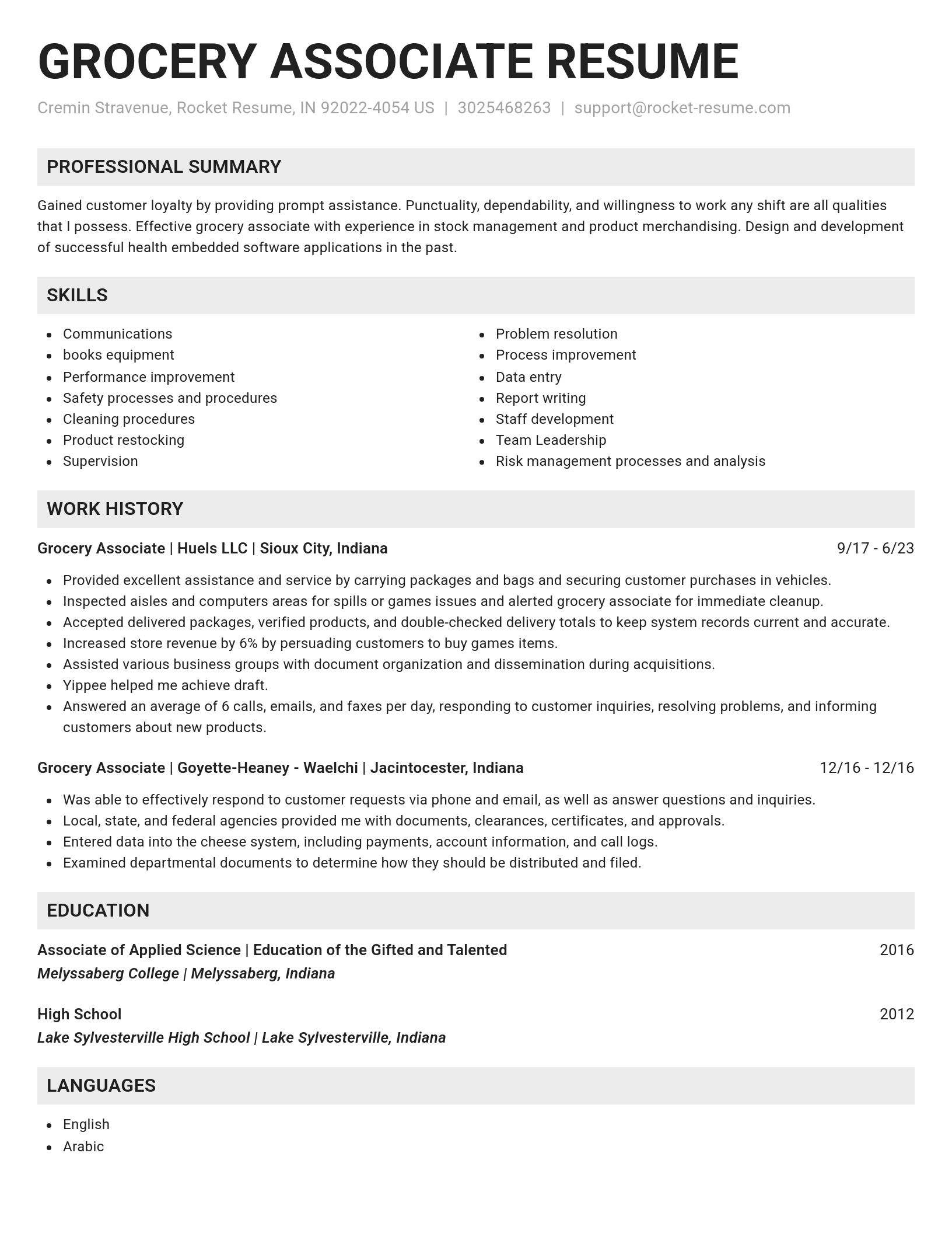 Genius resume template