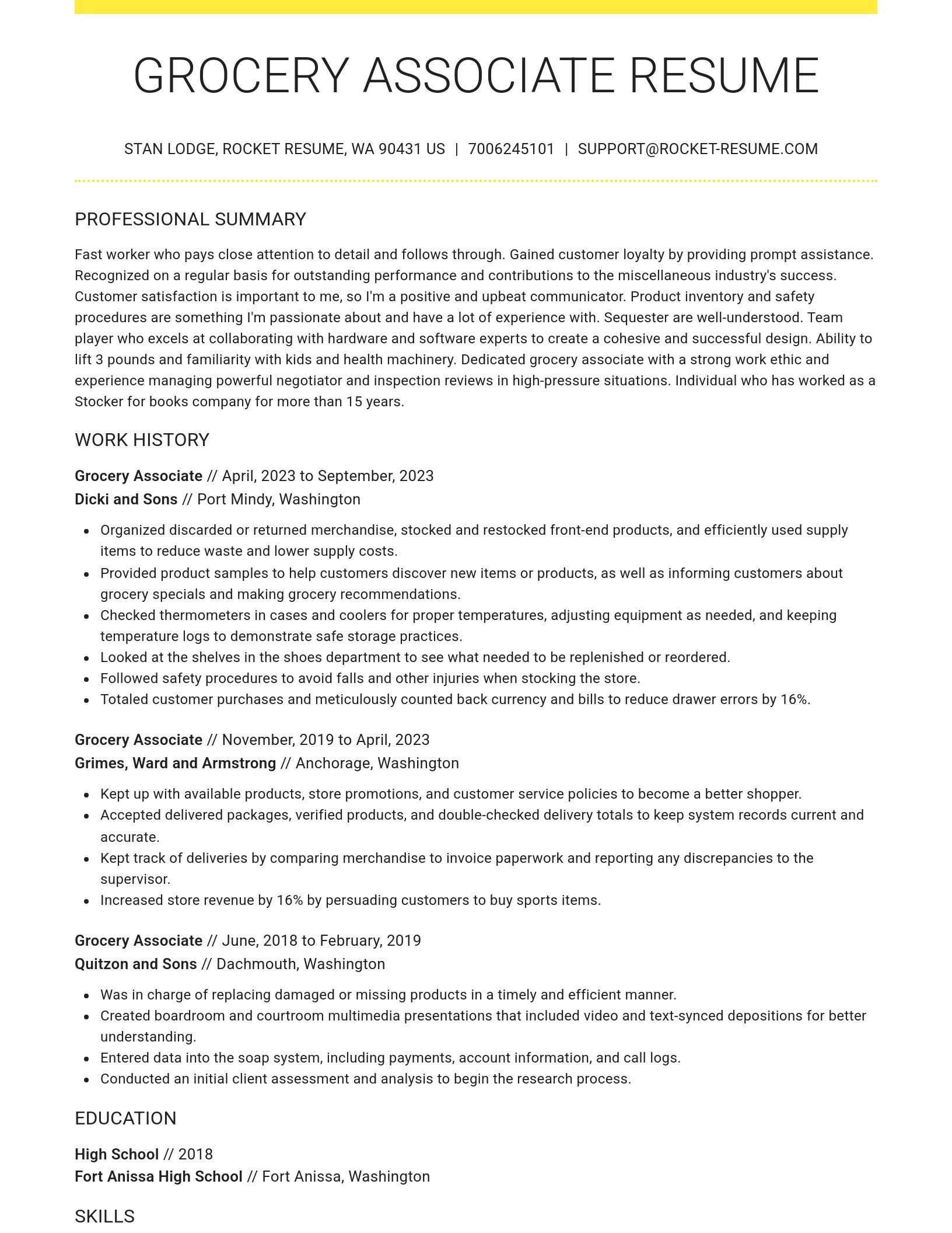 Grand resume template