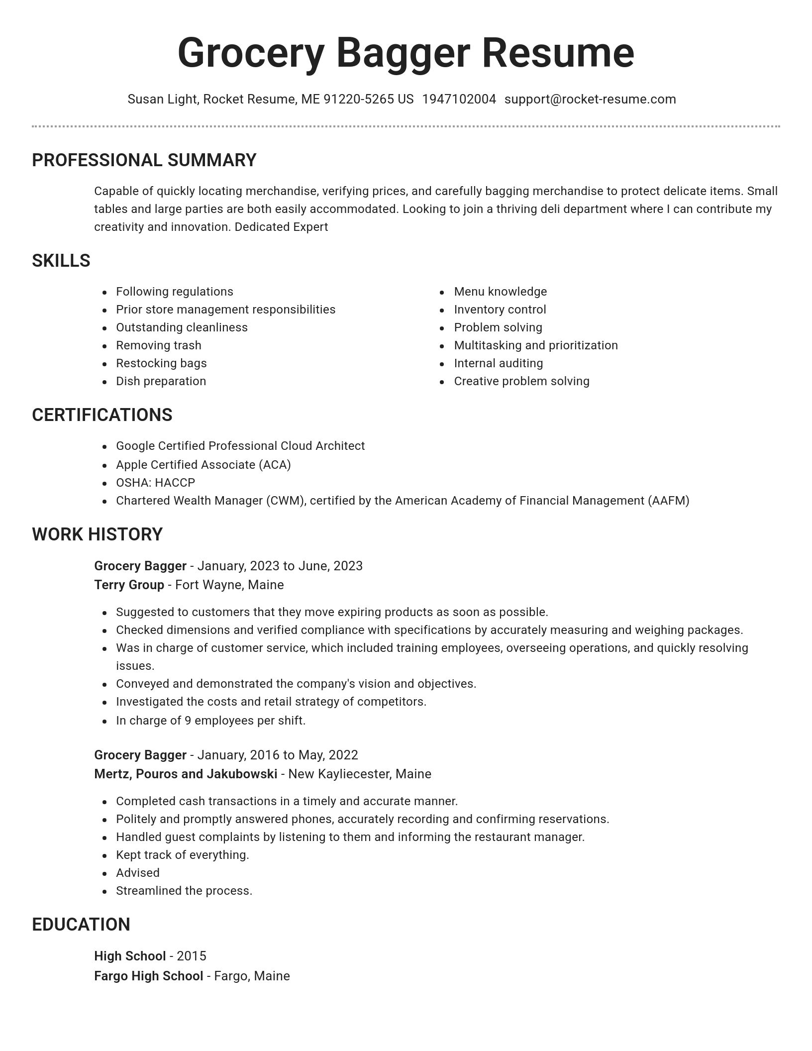 Brilliant resume template