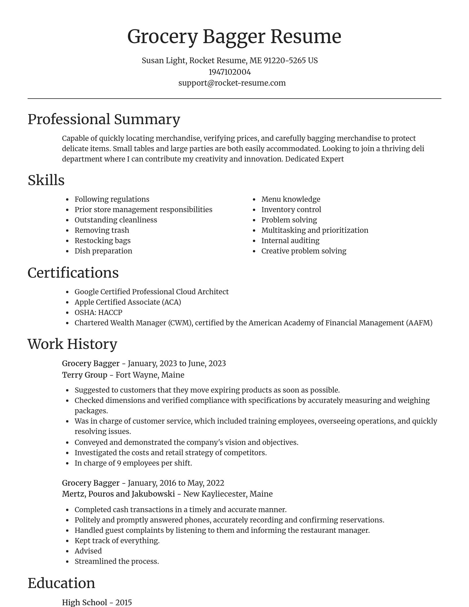 Focal Point resume template