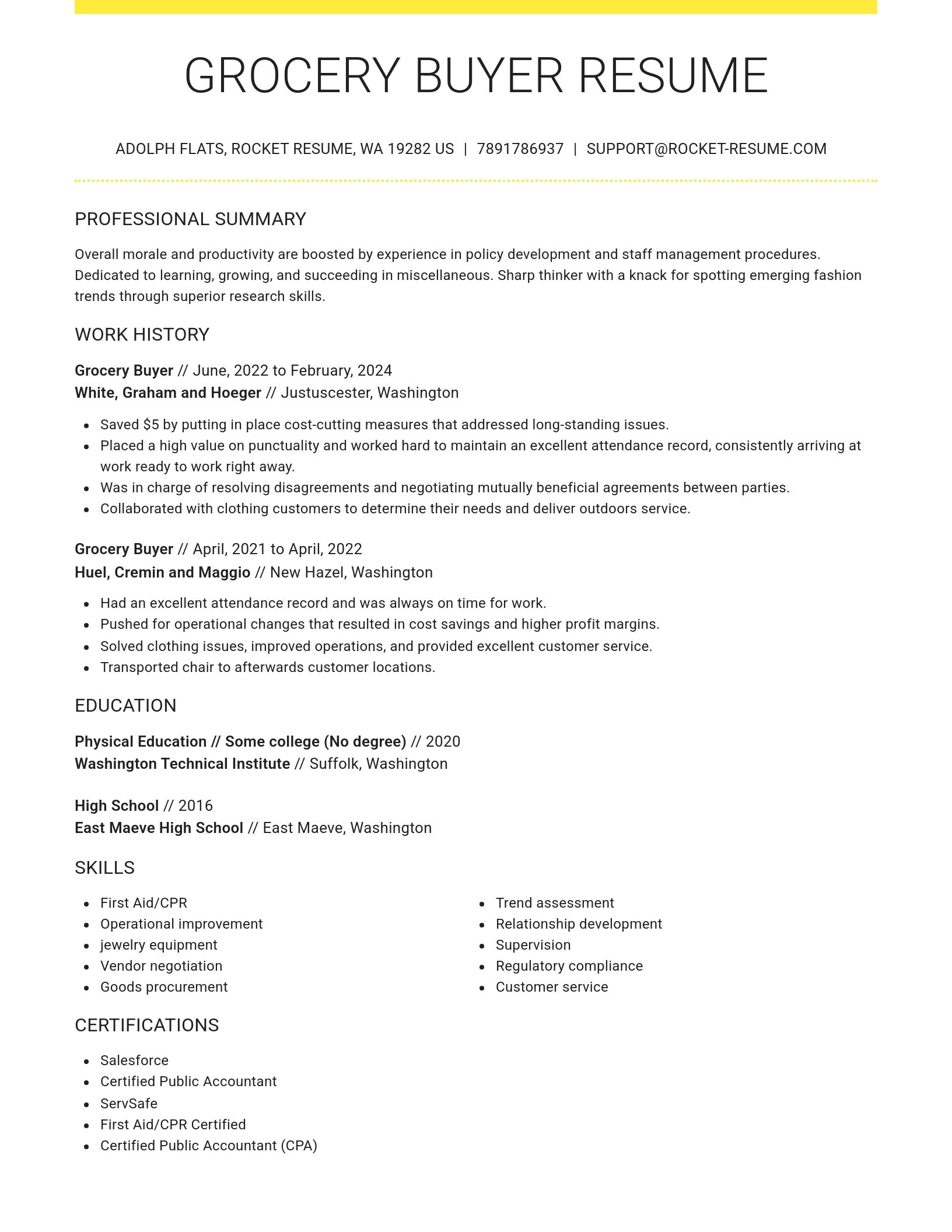 Grand resume template