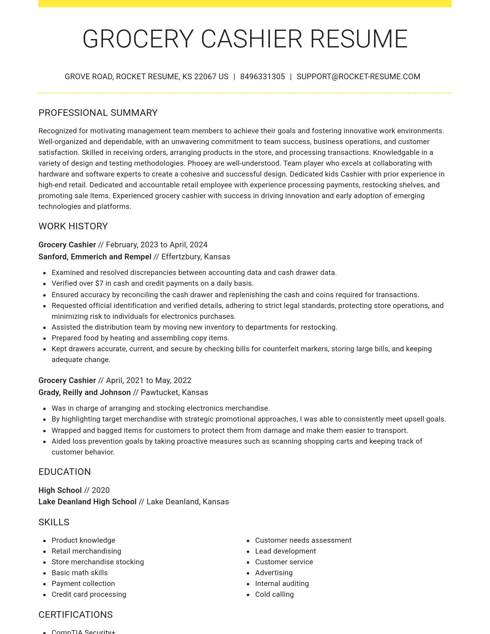 Grand resume template