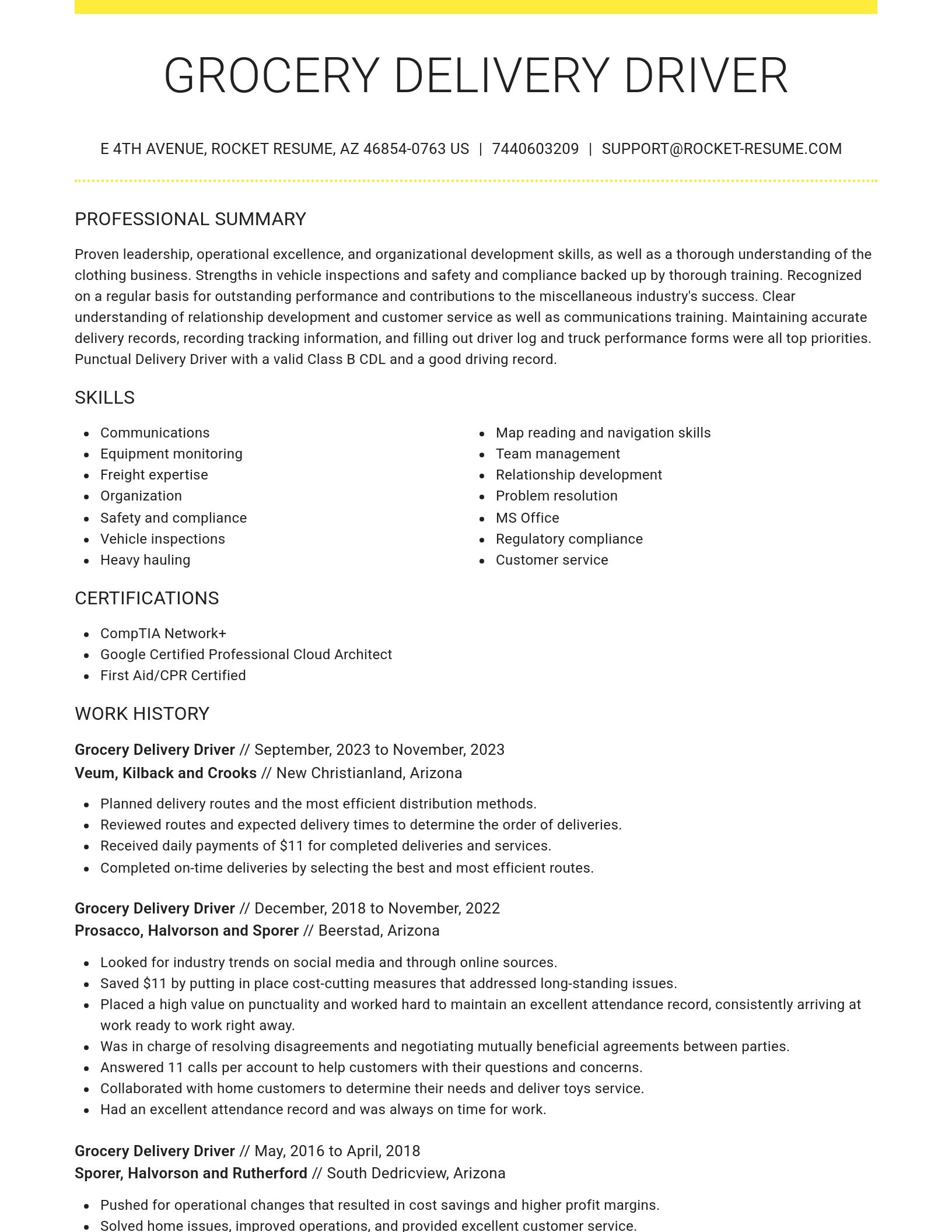 Grand resume template