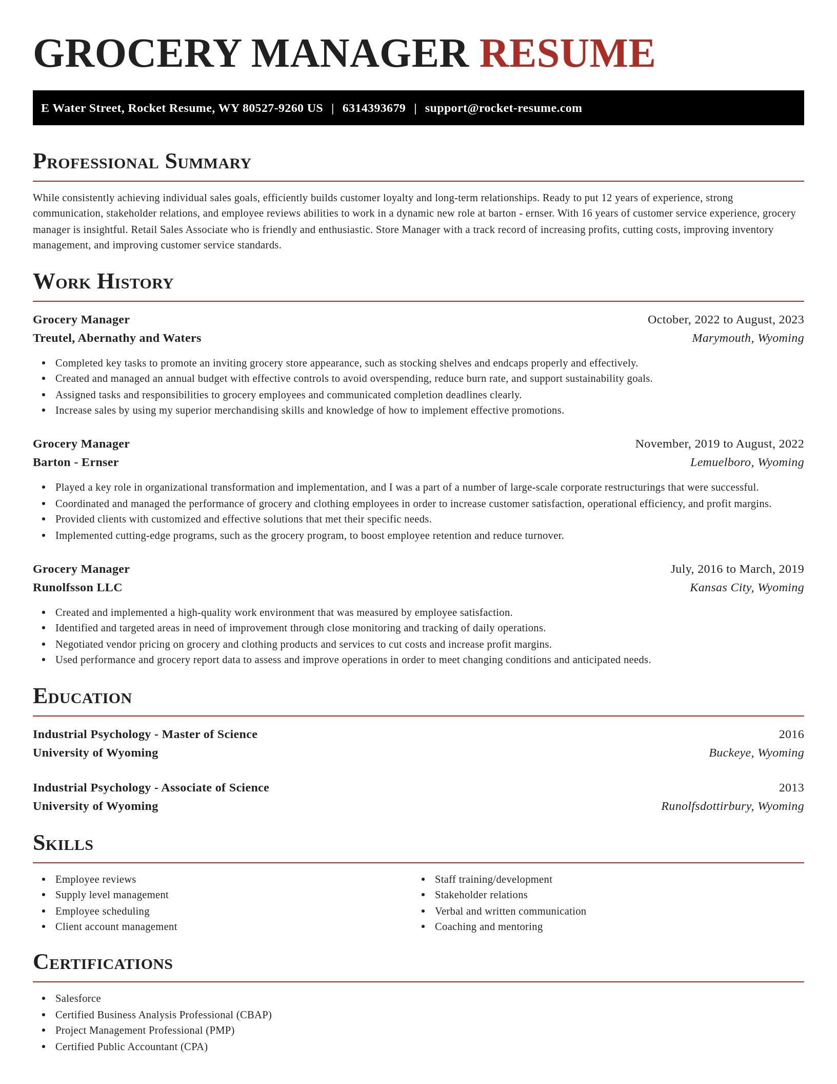 Exquisite resume template