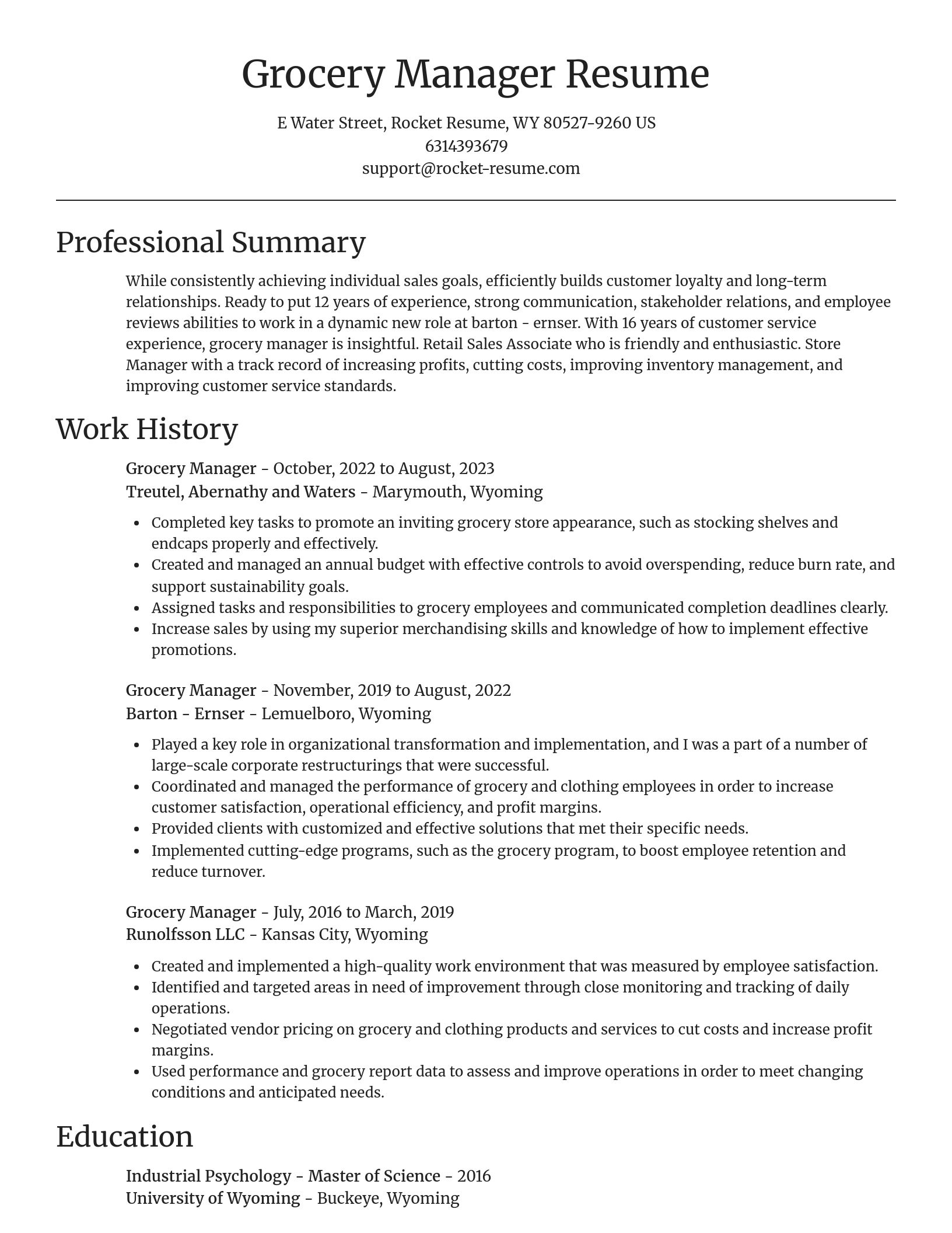 Focal Point resume template