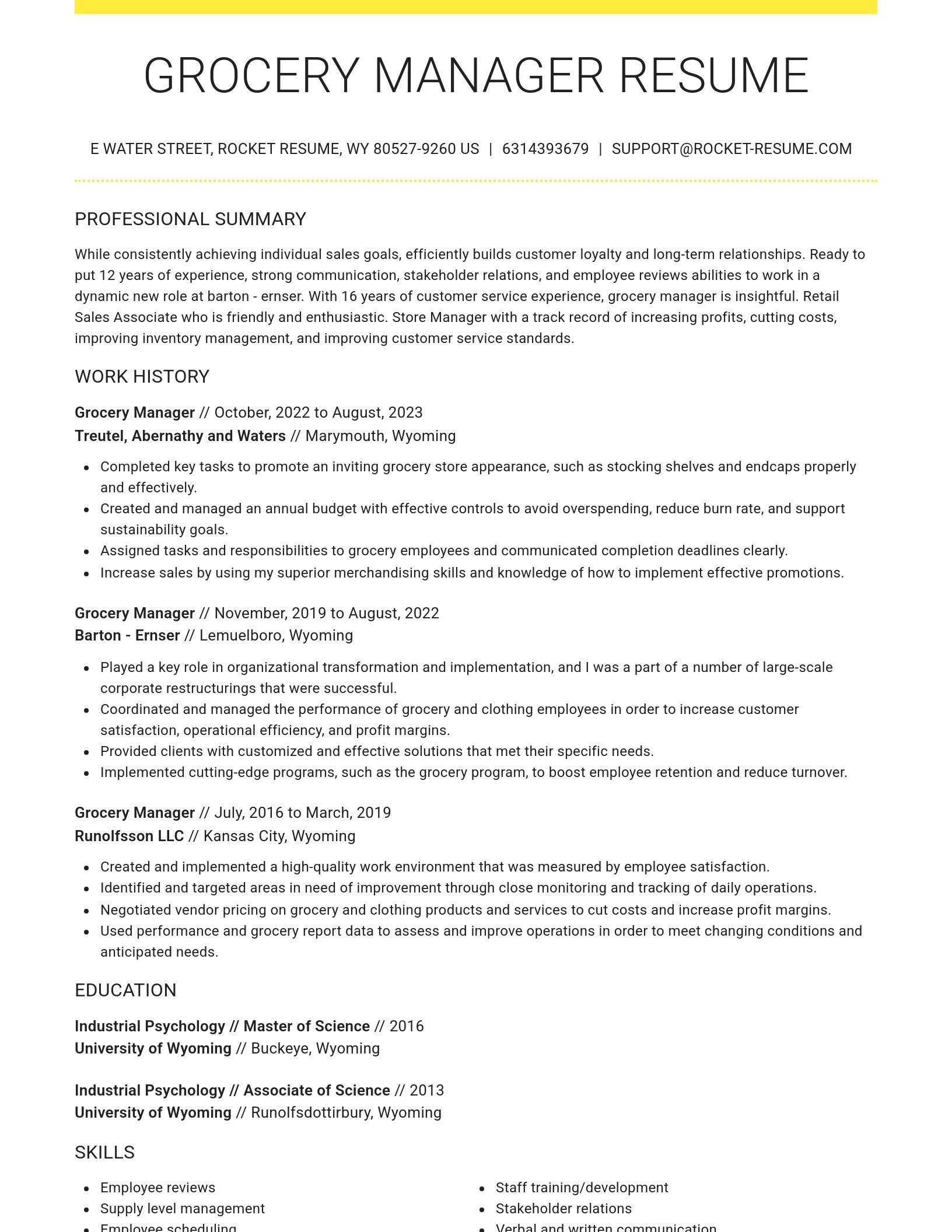 Grand resume template