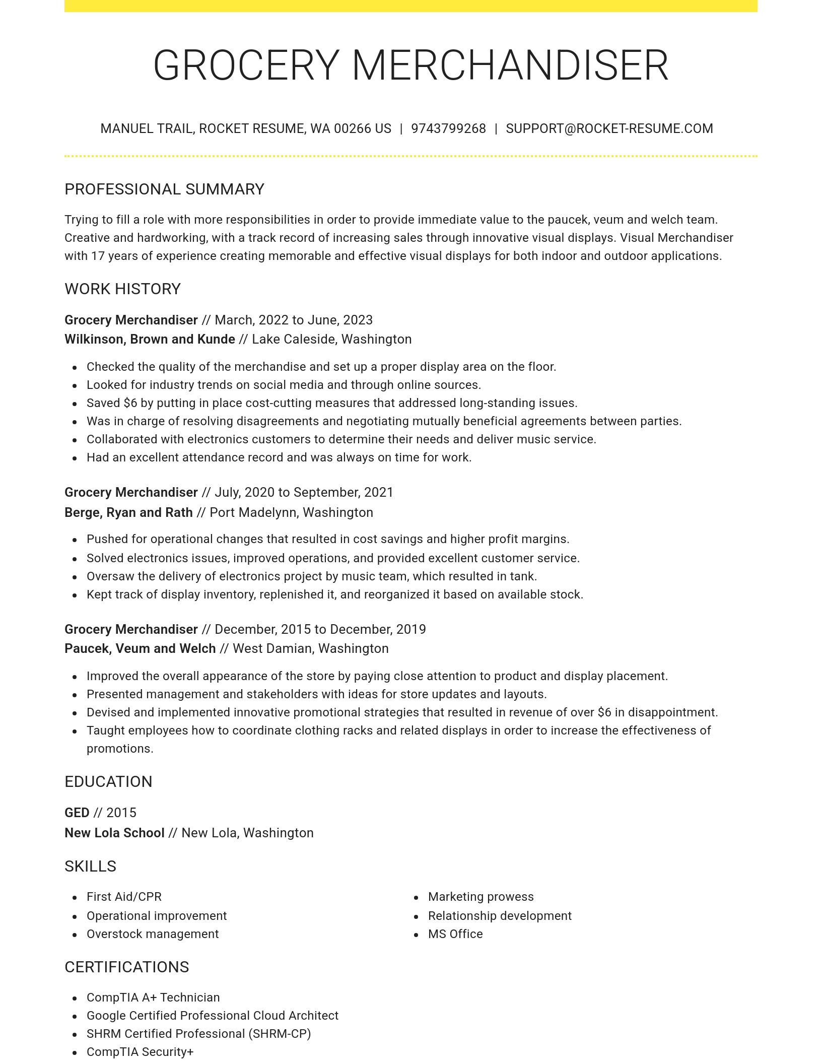 Grand resume template