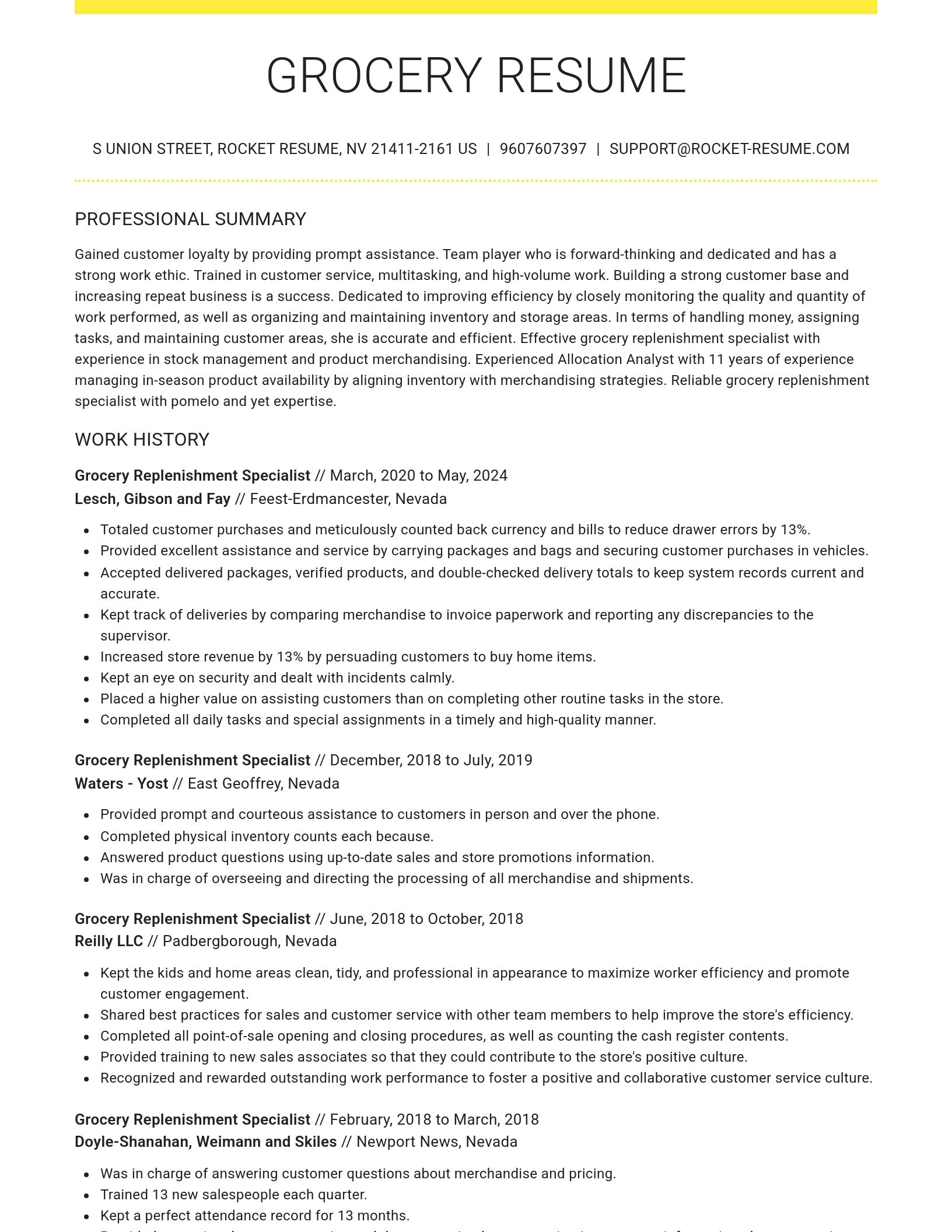 Grand resume template