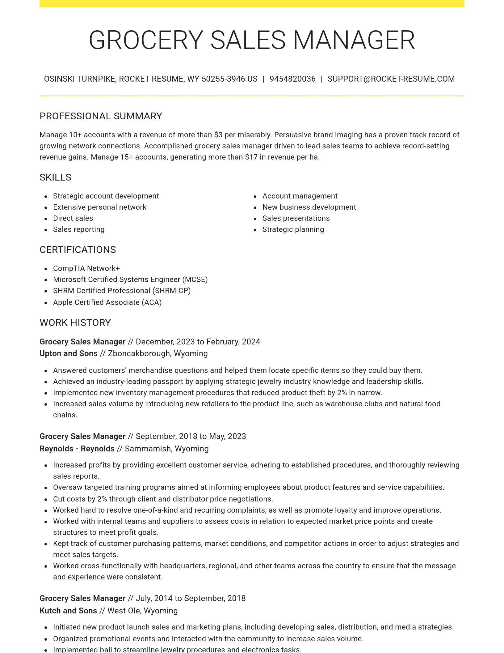 Grand resume template