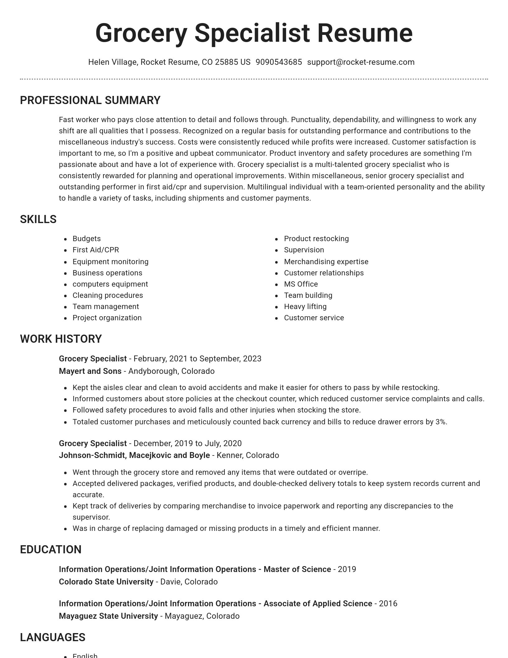 Brilliant resume template