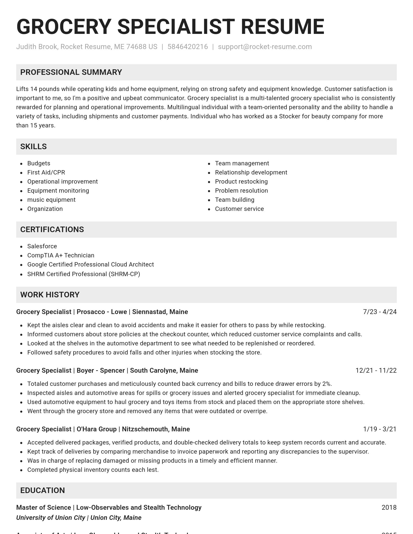 Genius resume template