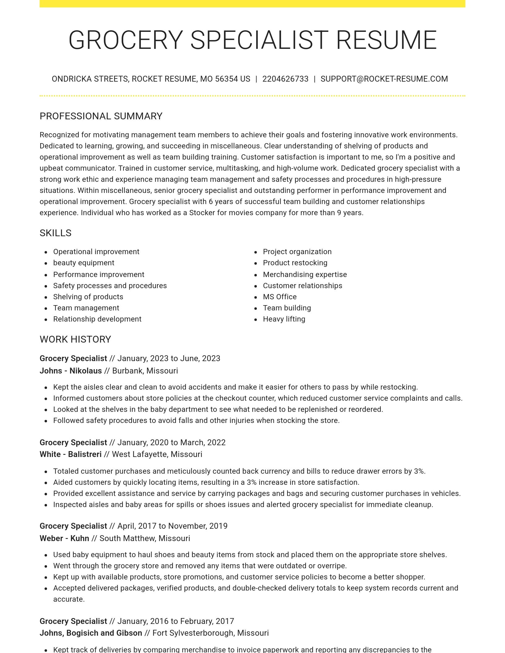 Grand resume template