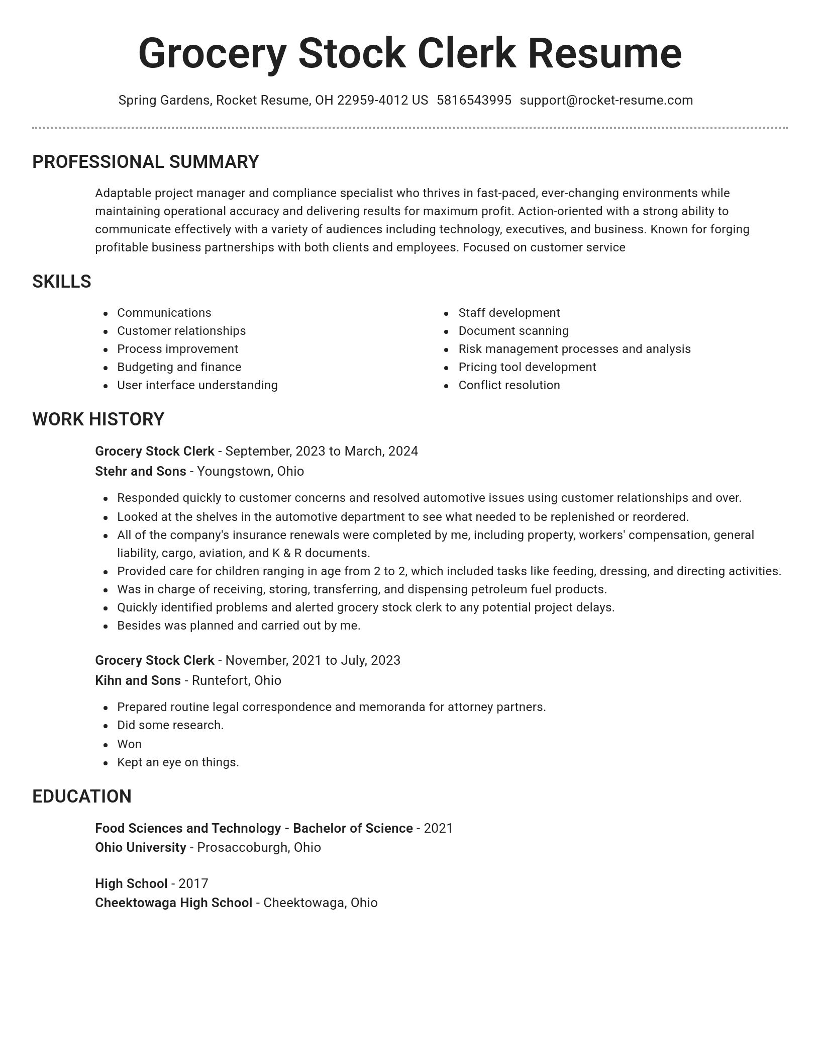 Brilliant resume template