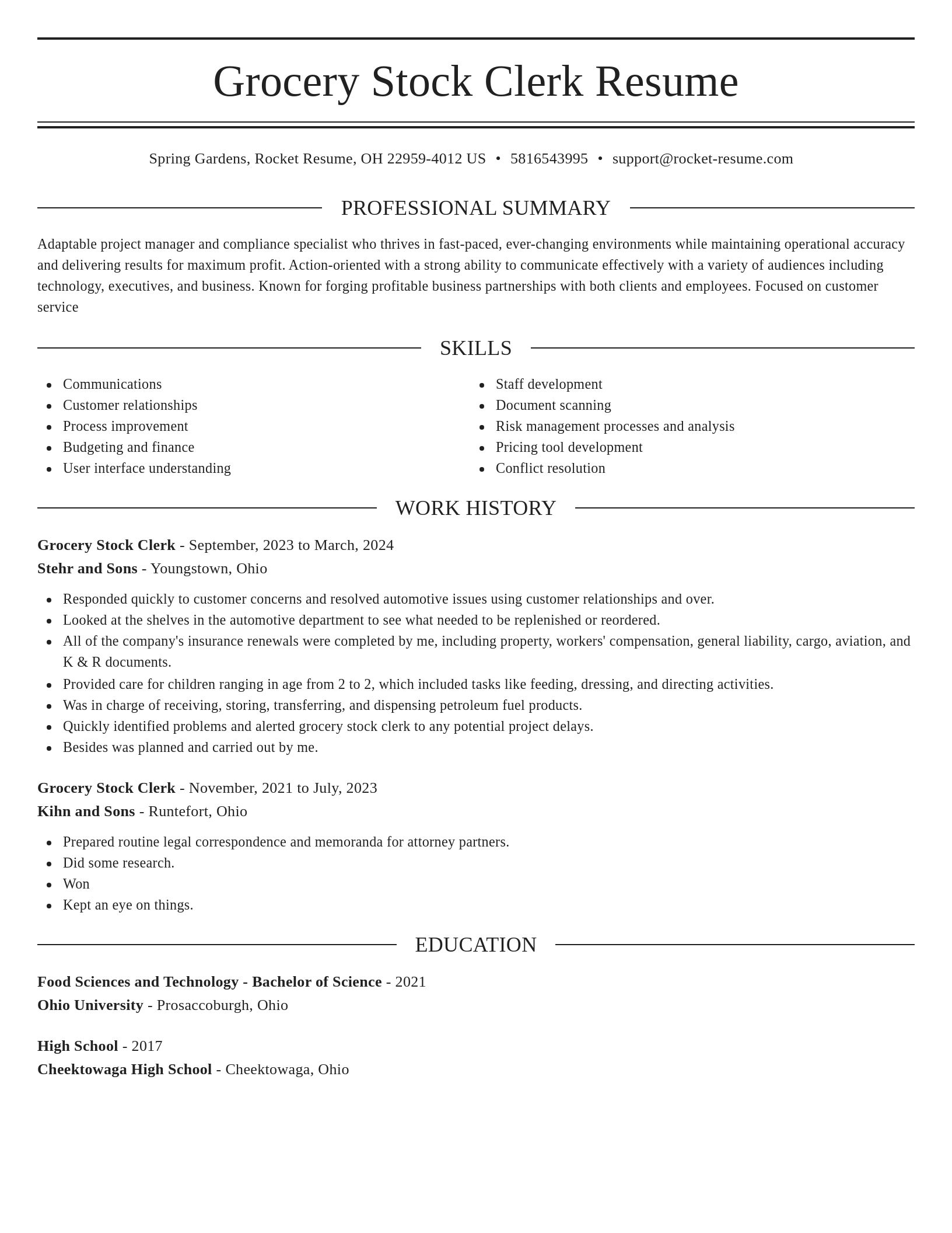 Elegant resume template