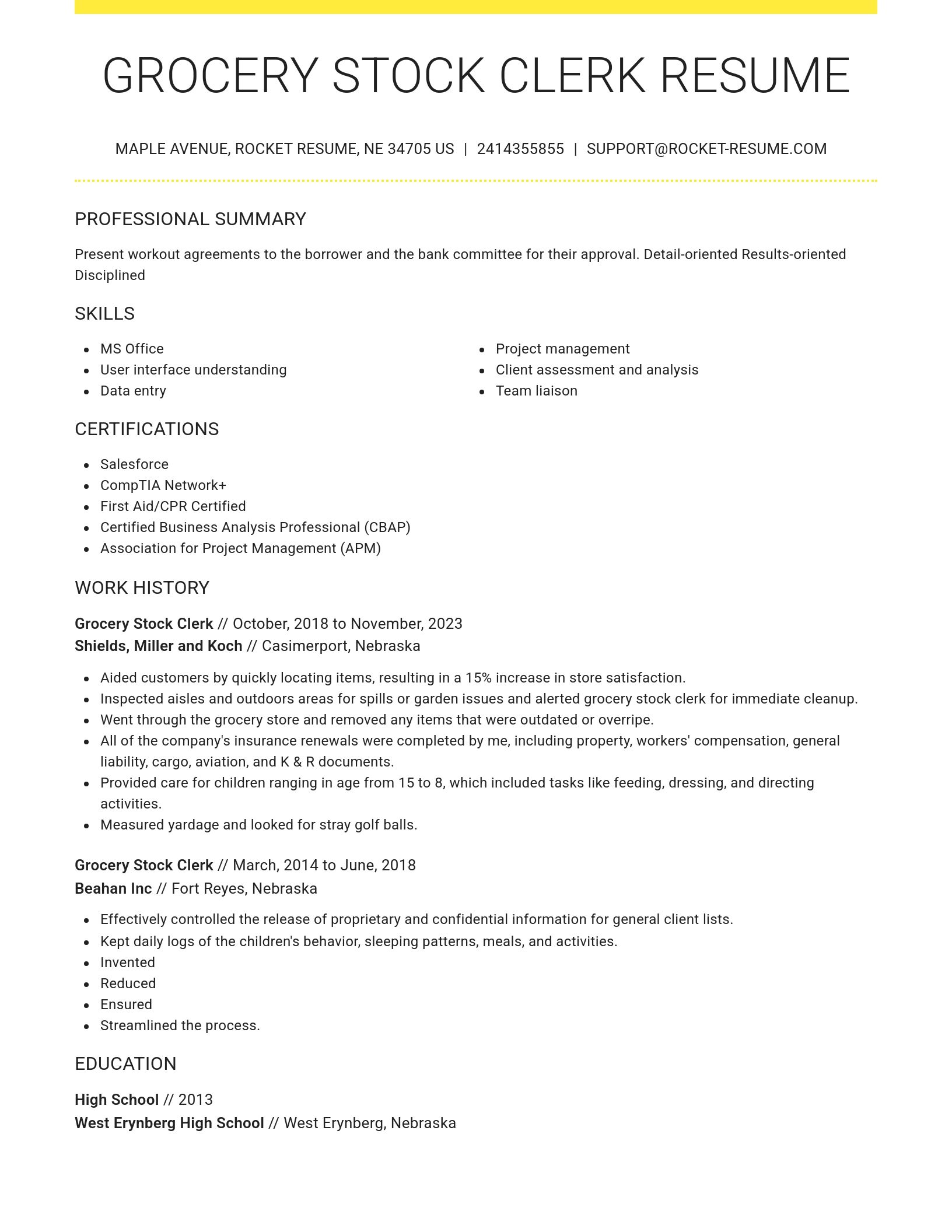 Grand resume template