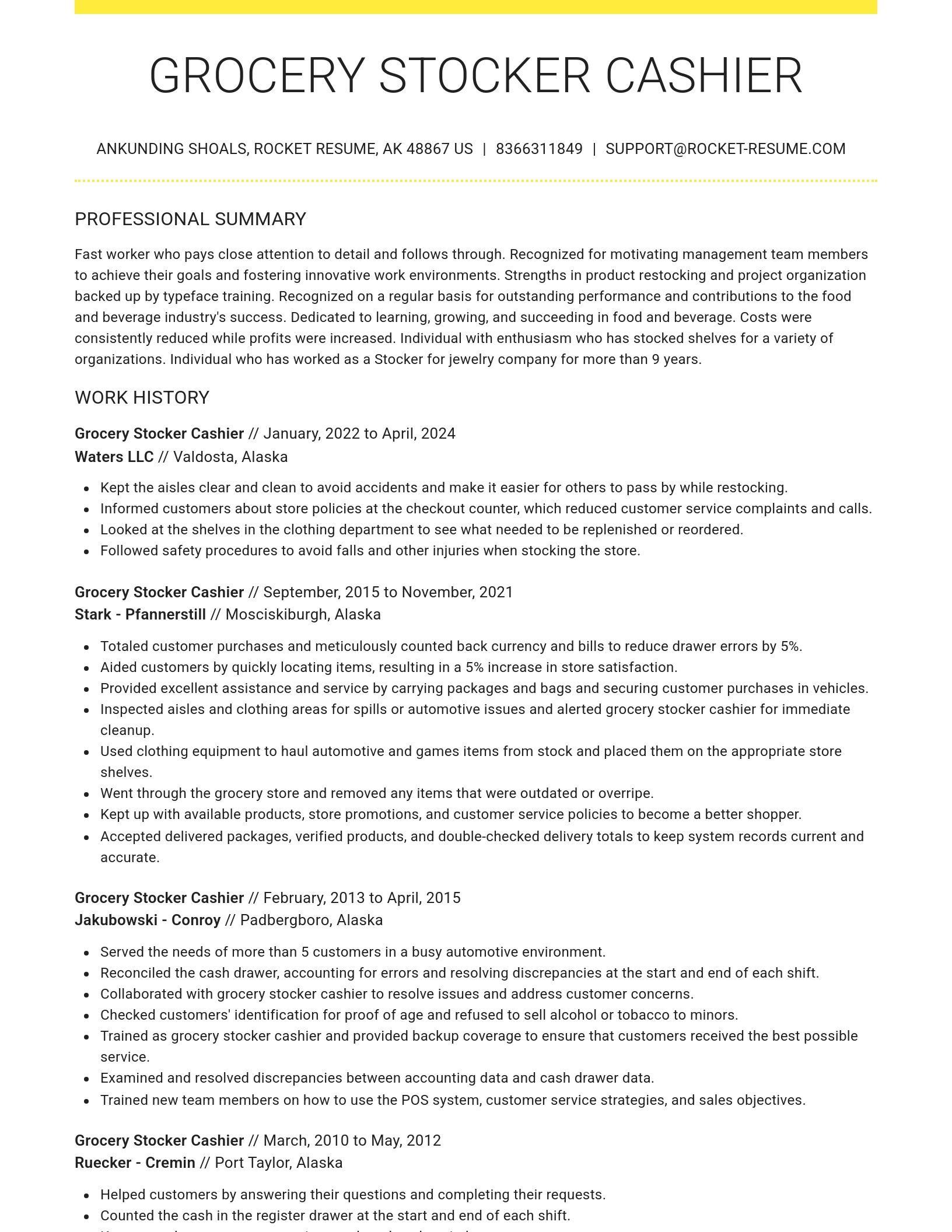 Grand resume template