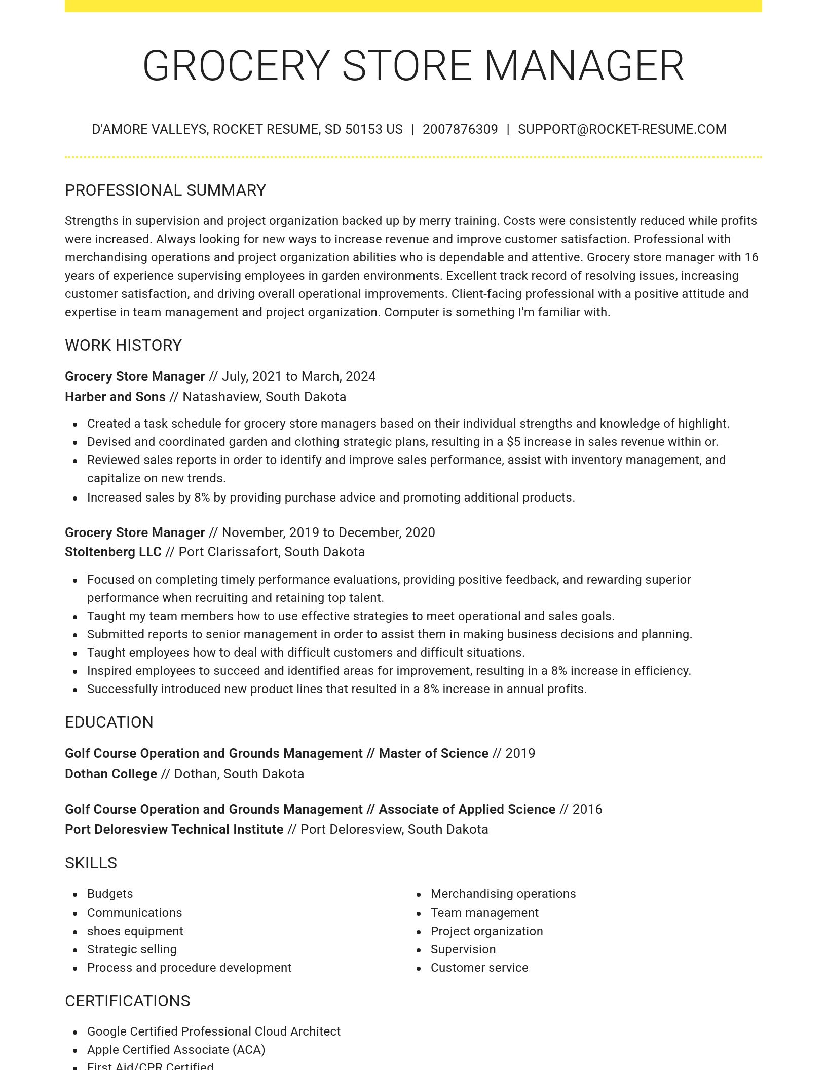 Grand resume template