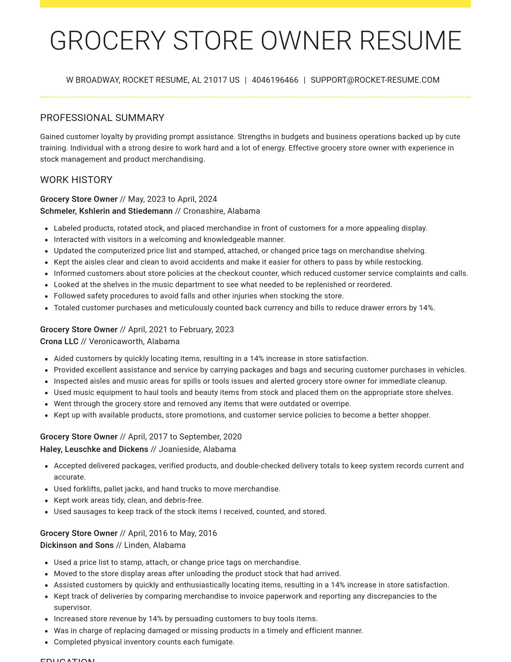 Grand resume template
