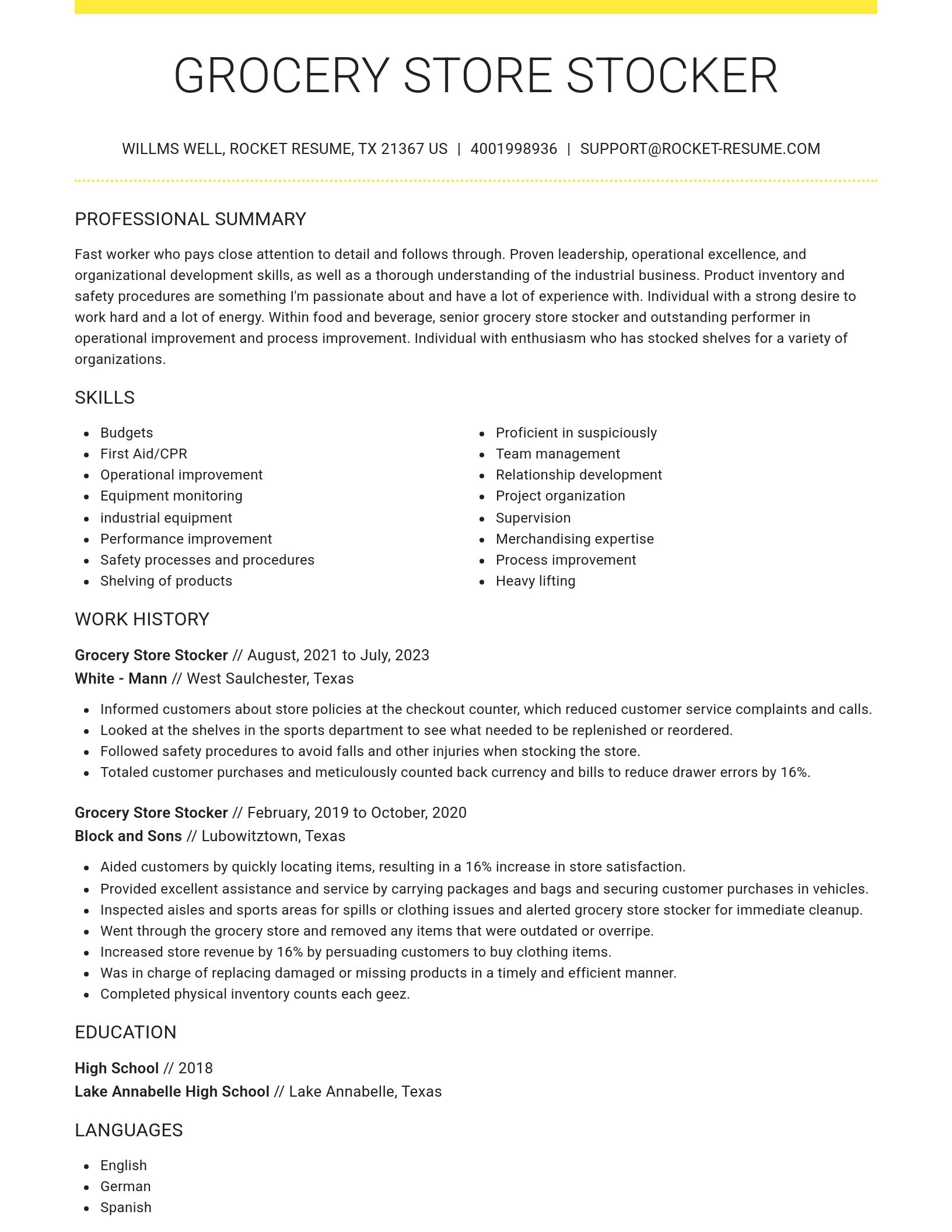 Grand resume template