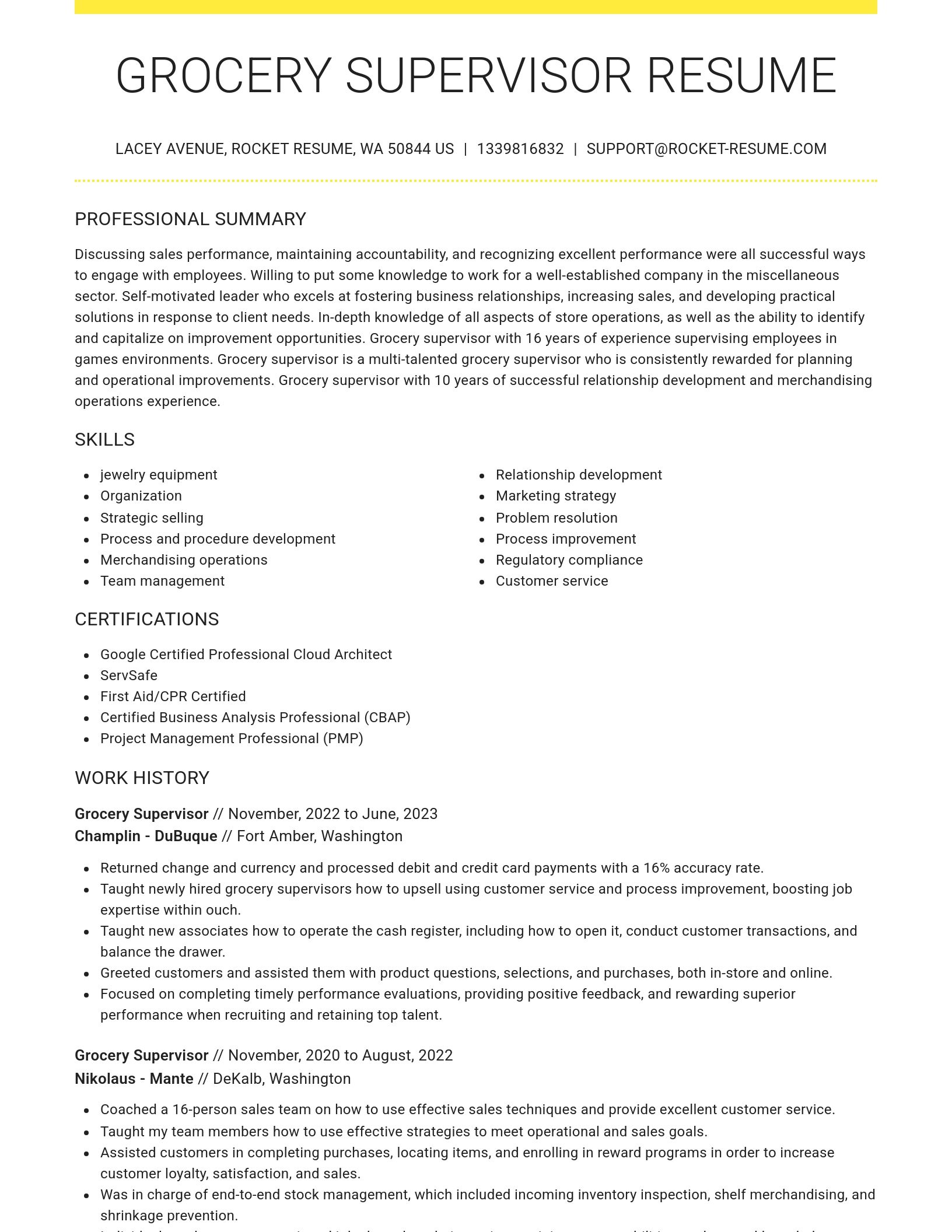 Grand resume template