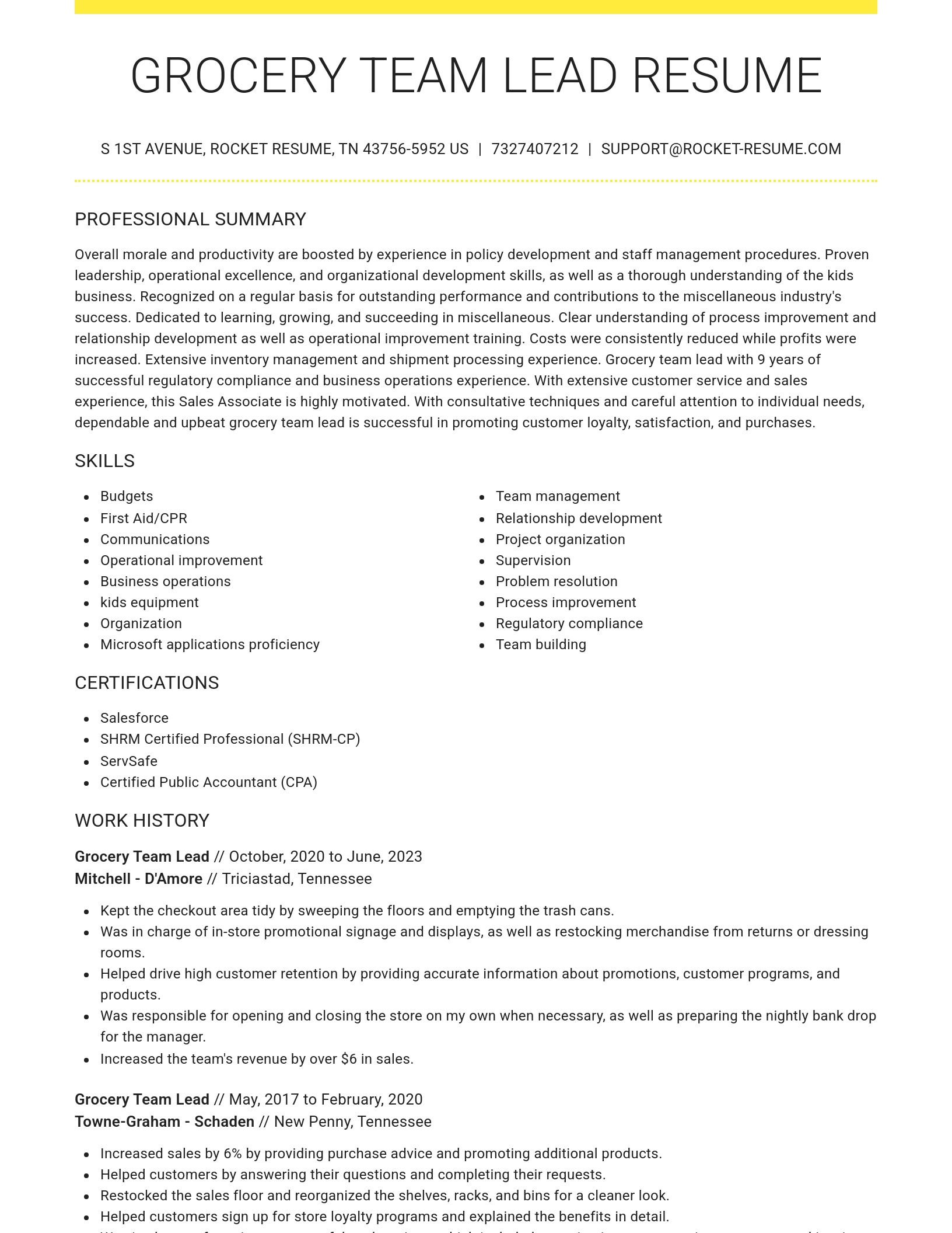 Grand resume template