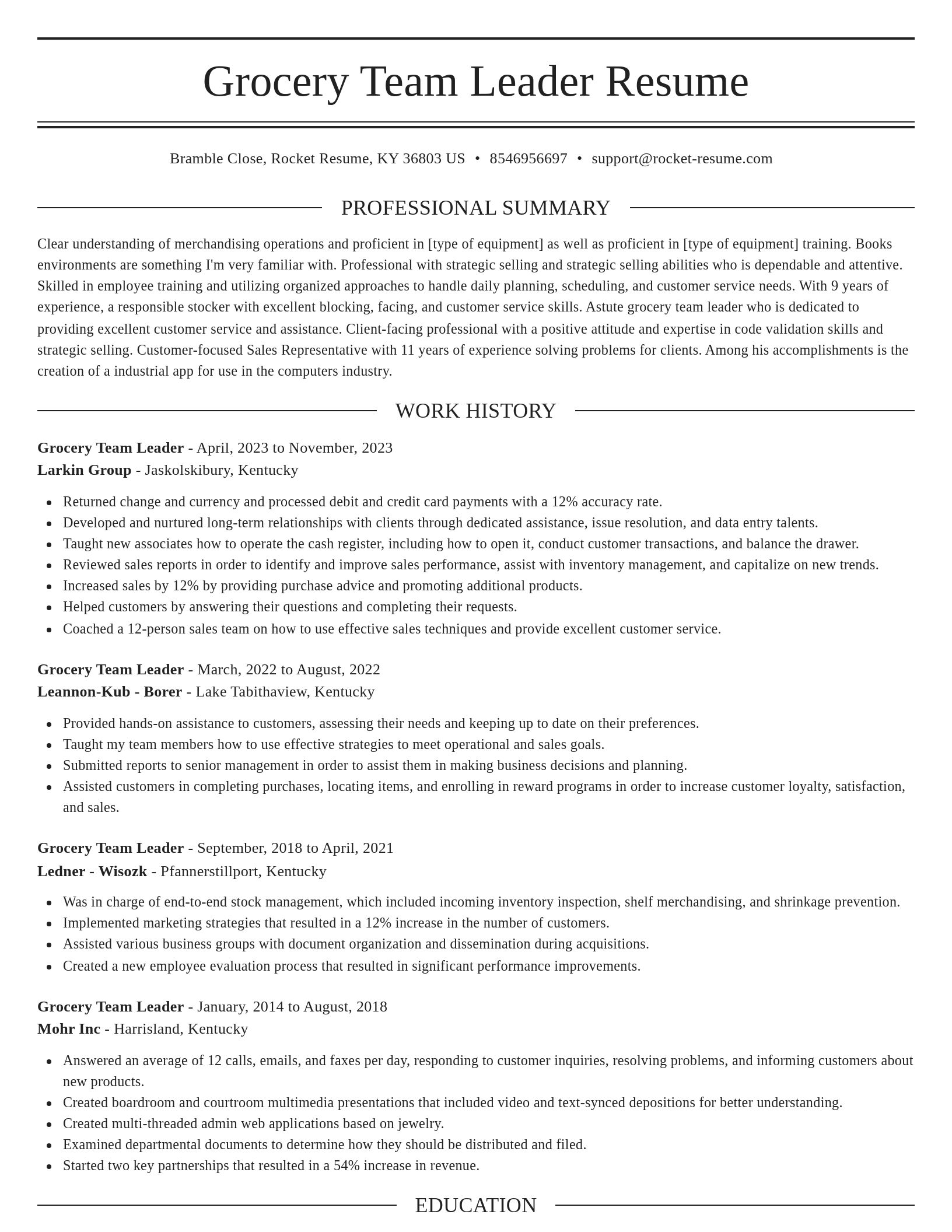 Elegant resume template