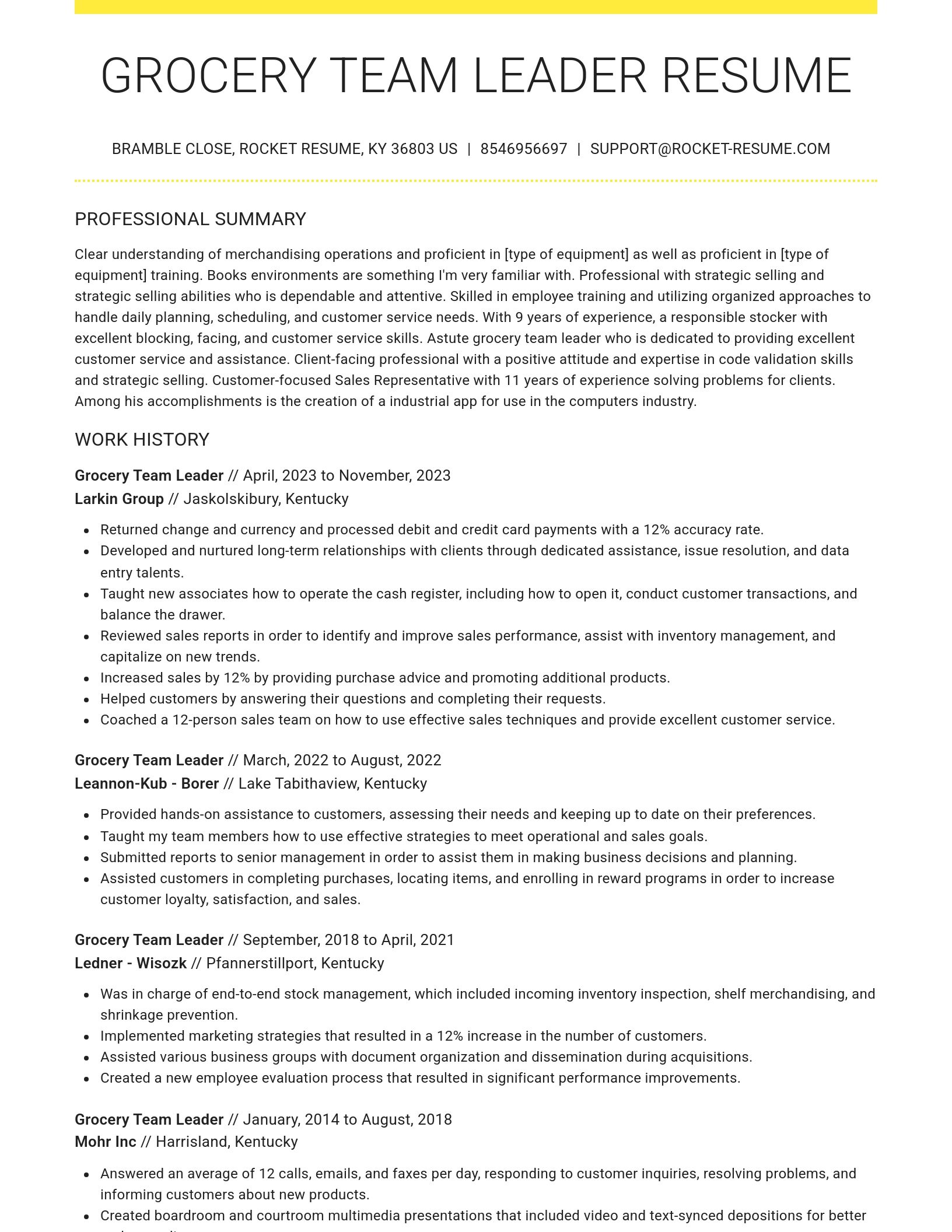 Grand resume template