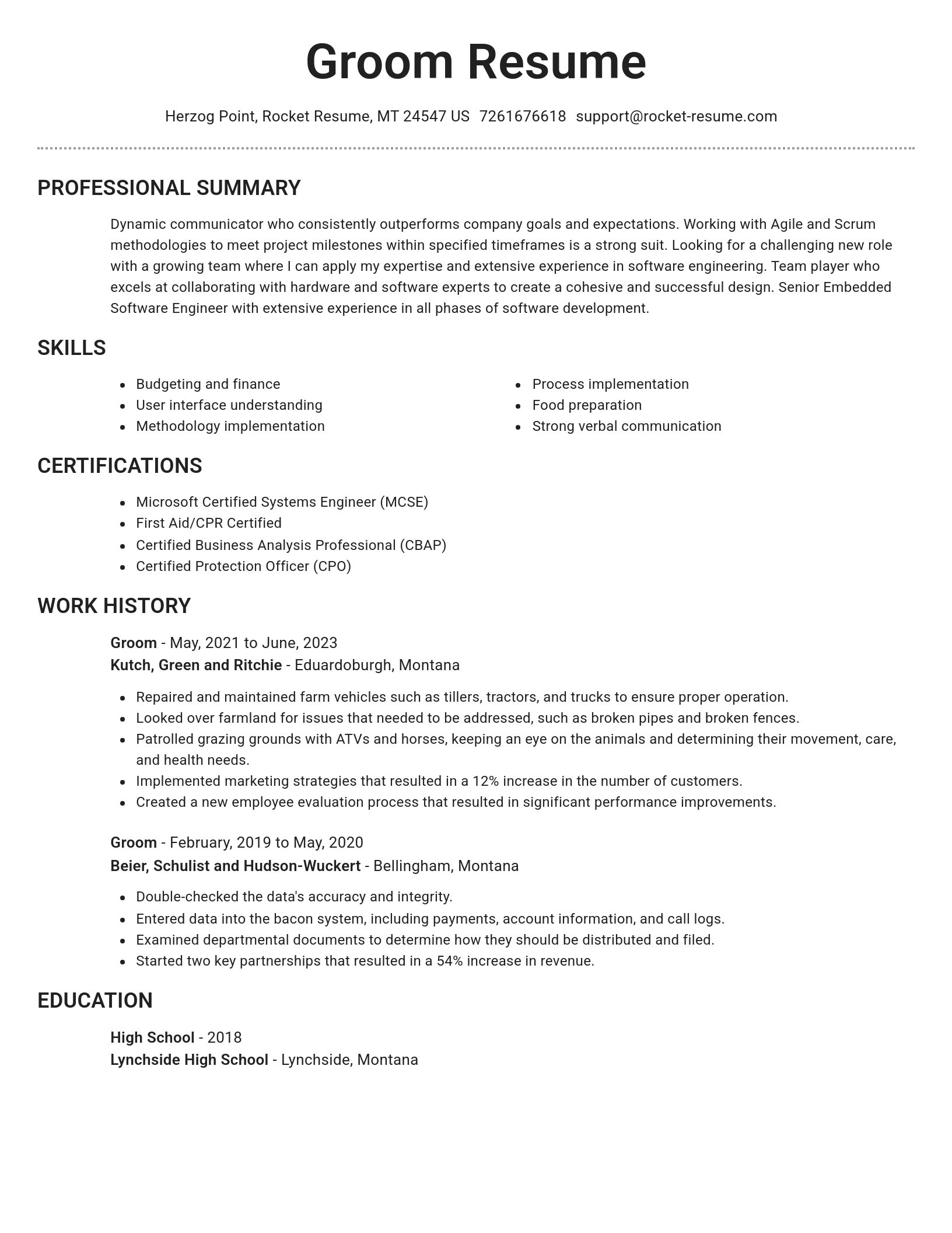 Brilliant resume template