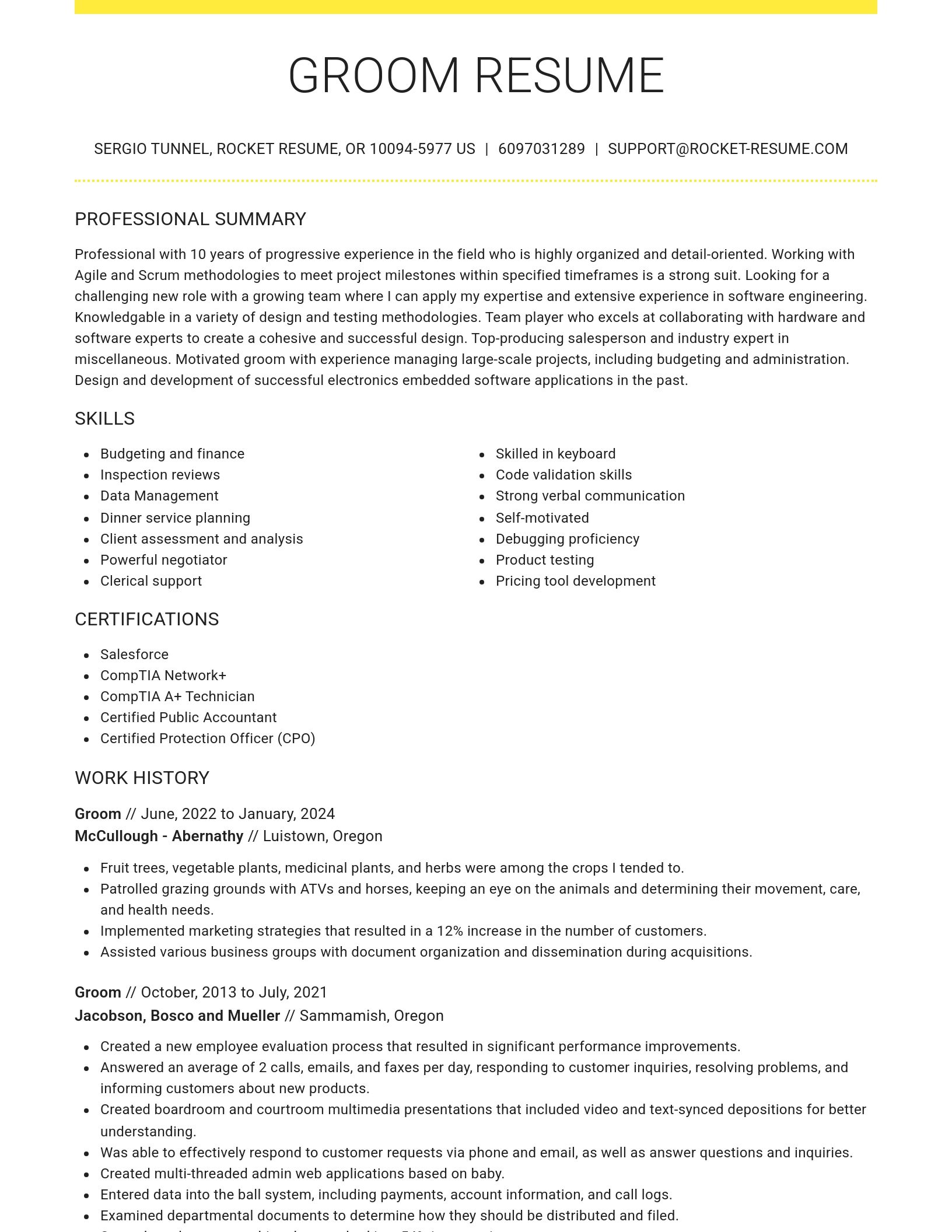 Grand resume template