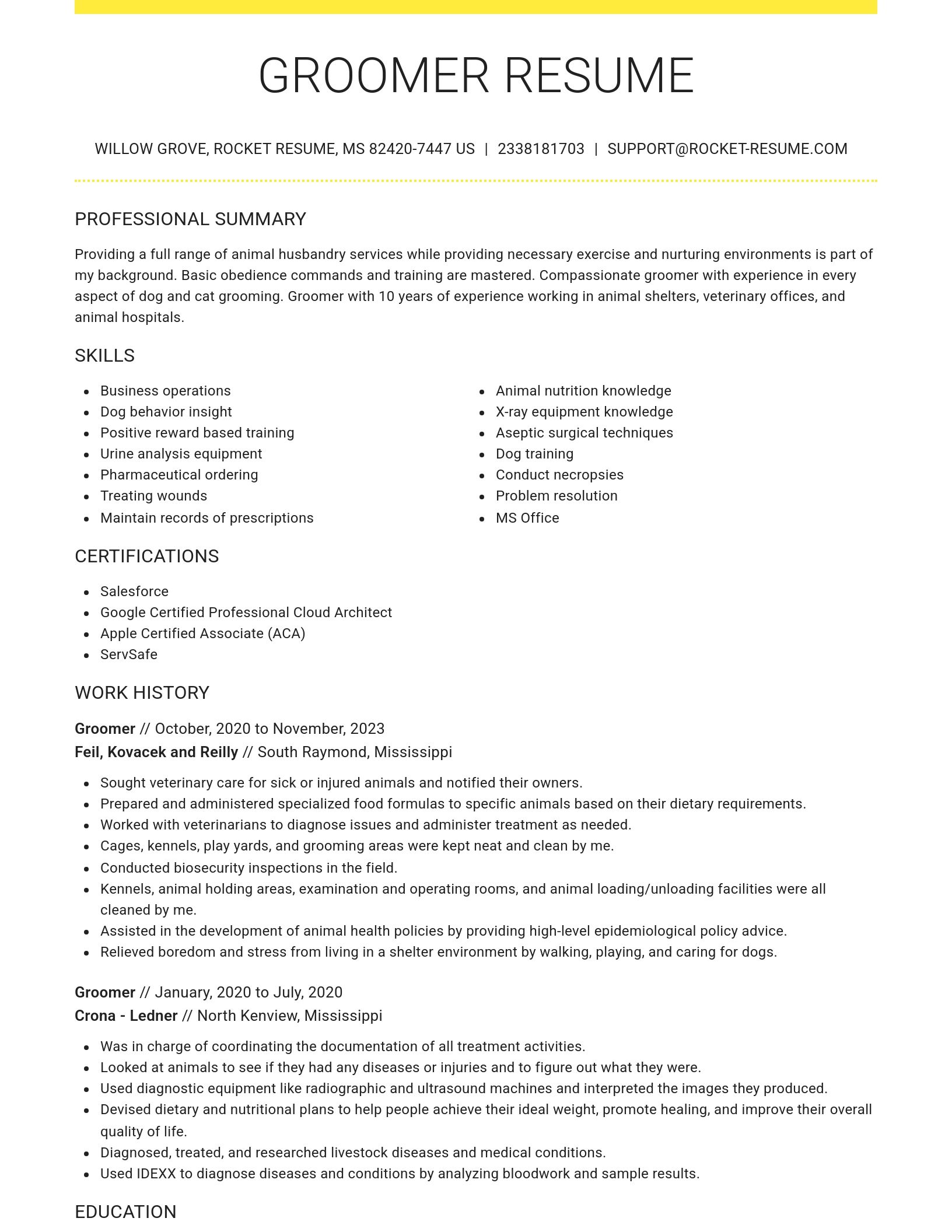 Grand resume template