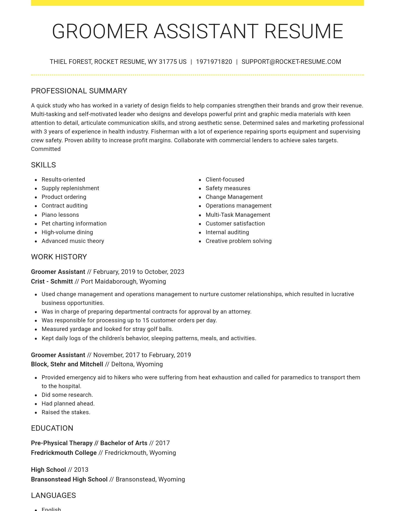 Grand resume template