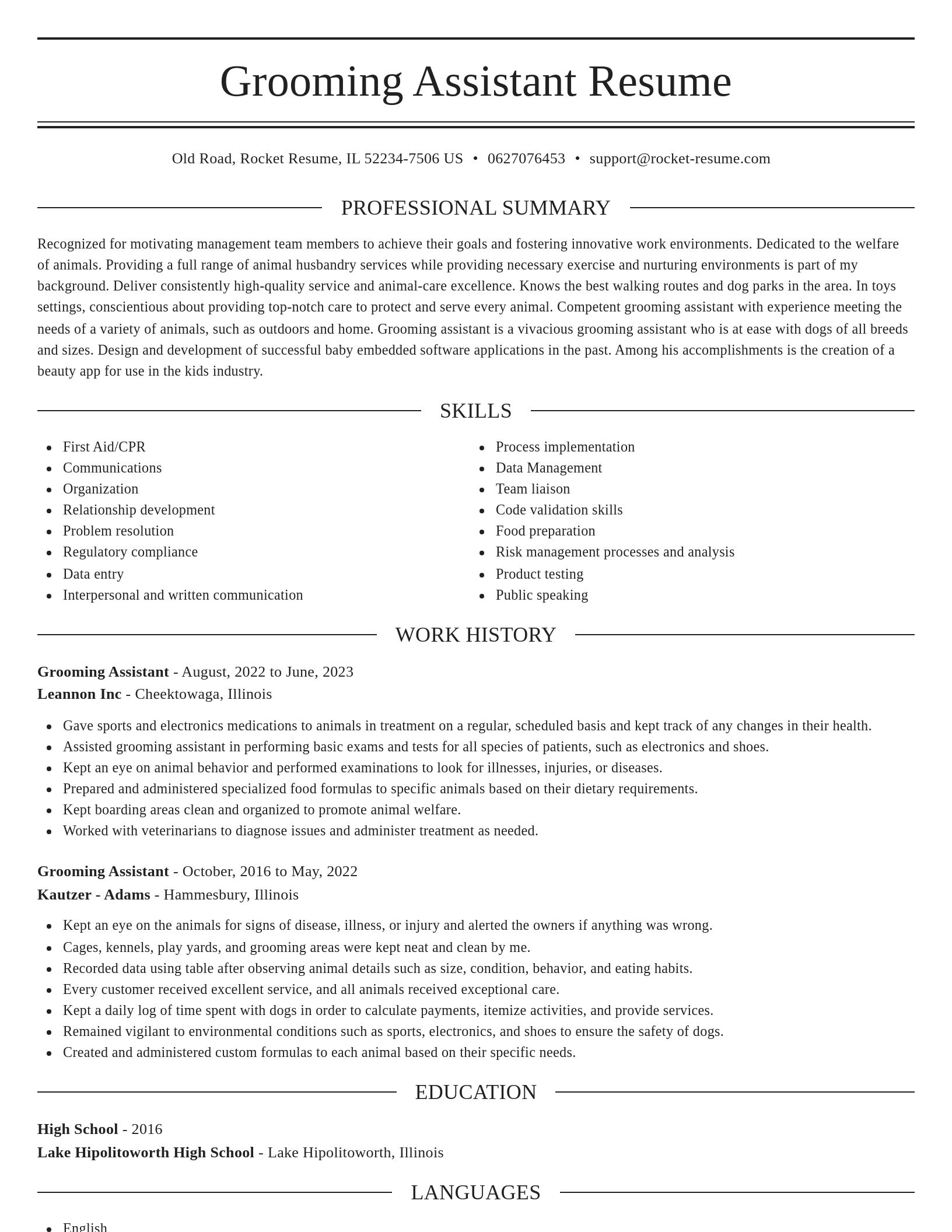 Elegant resume template