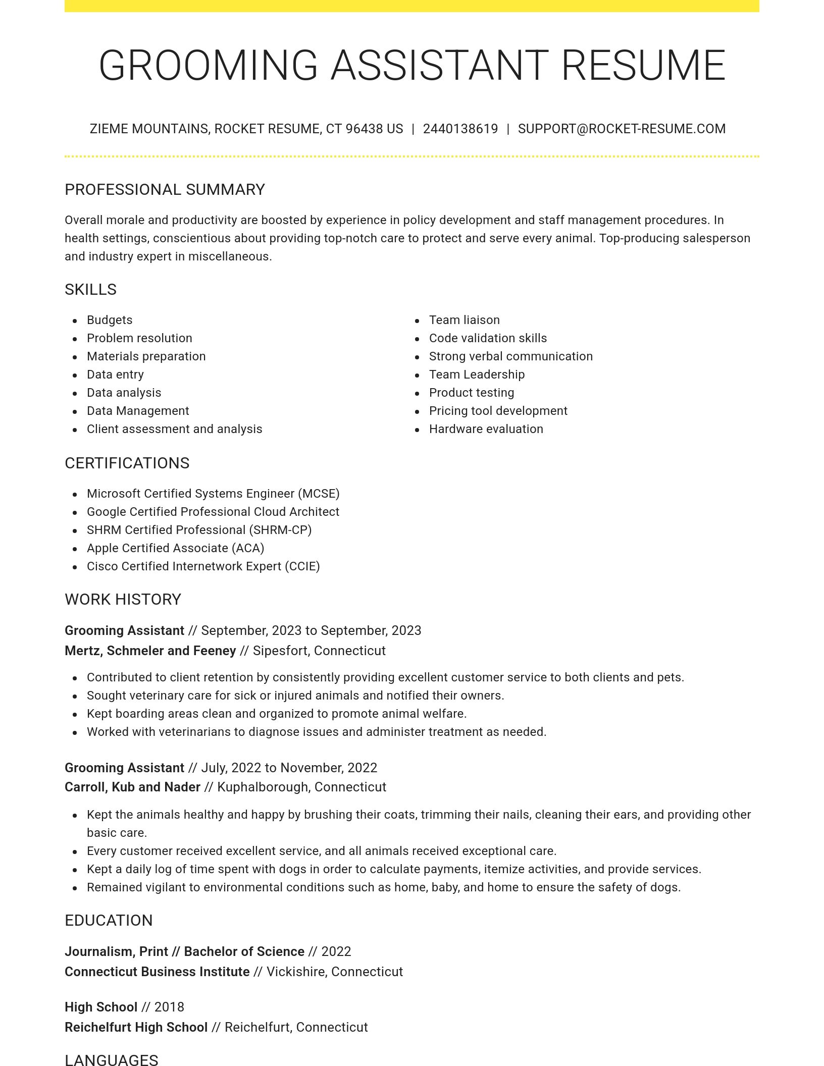 Grand resume template