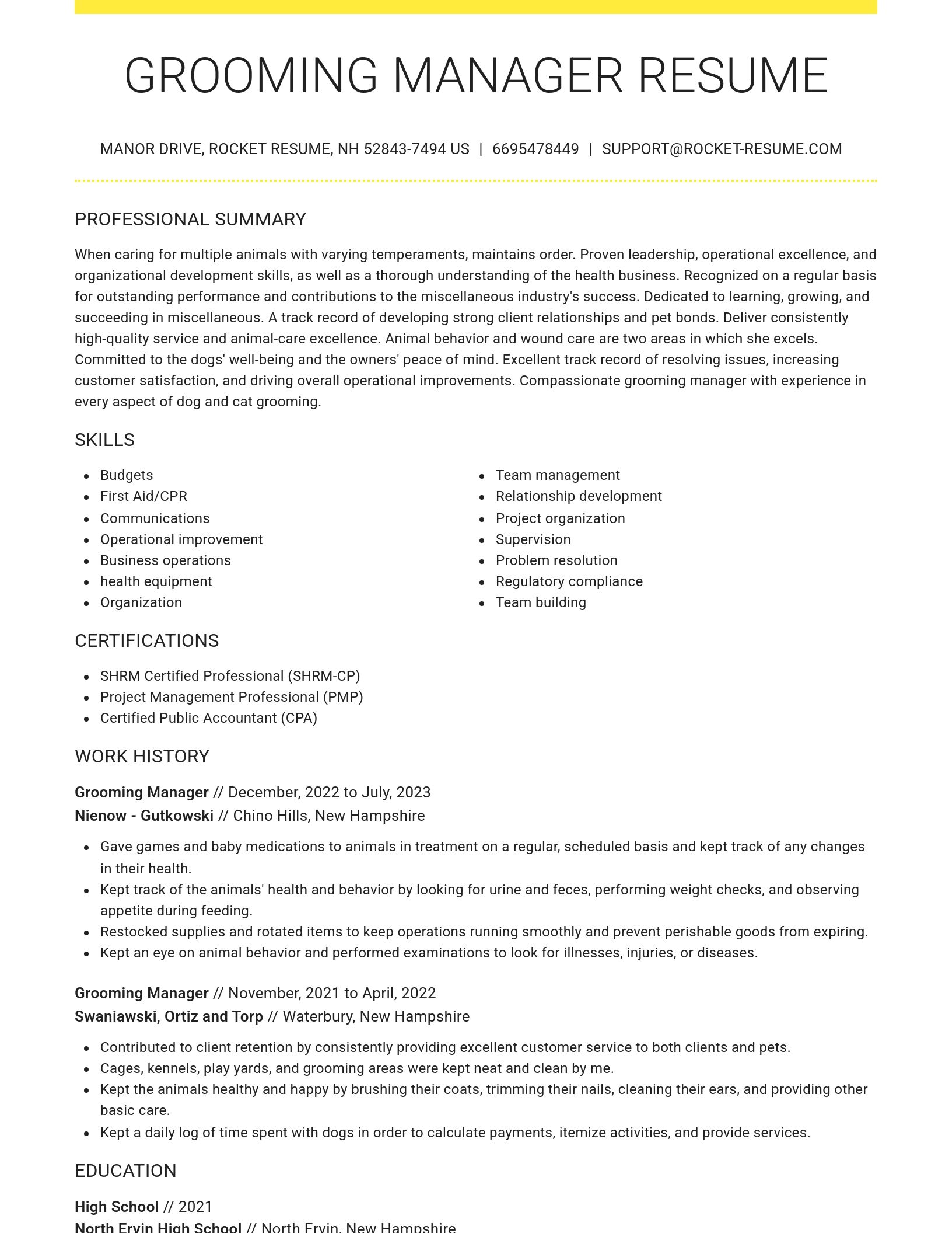 Grand resume template