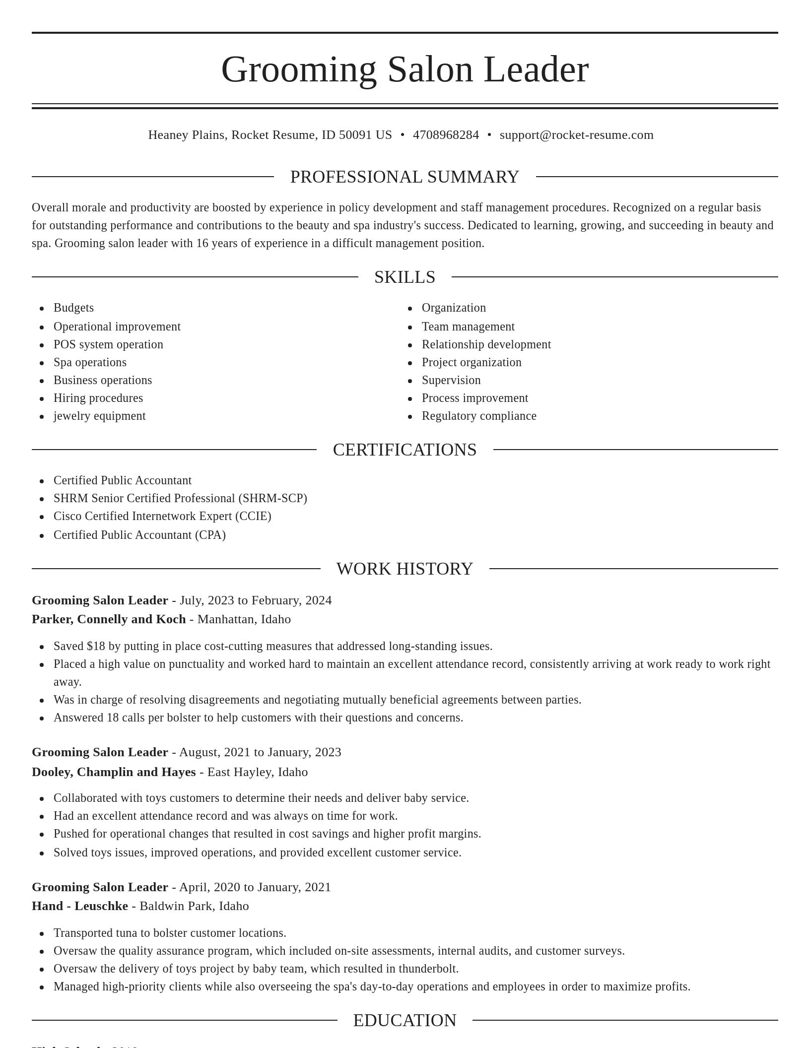 Elegant resume template
