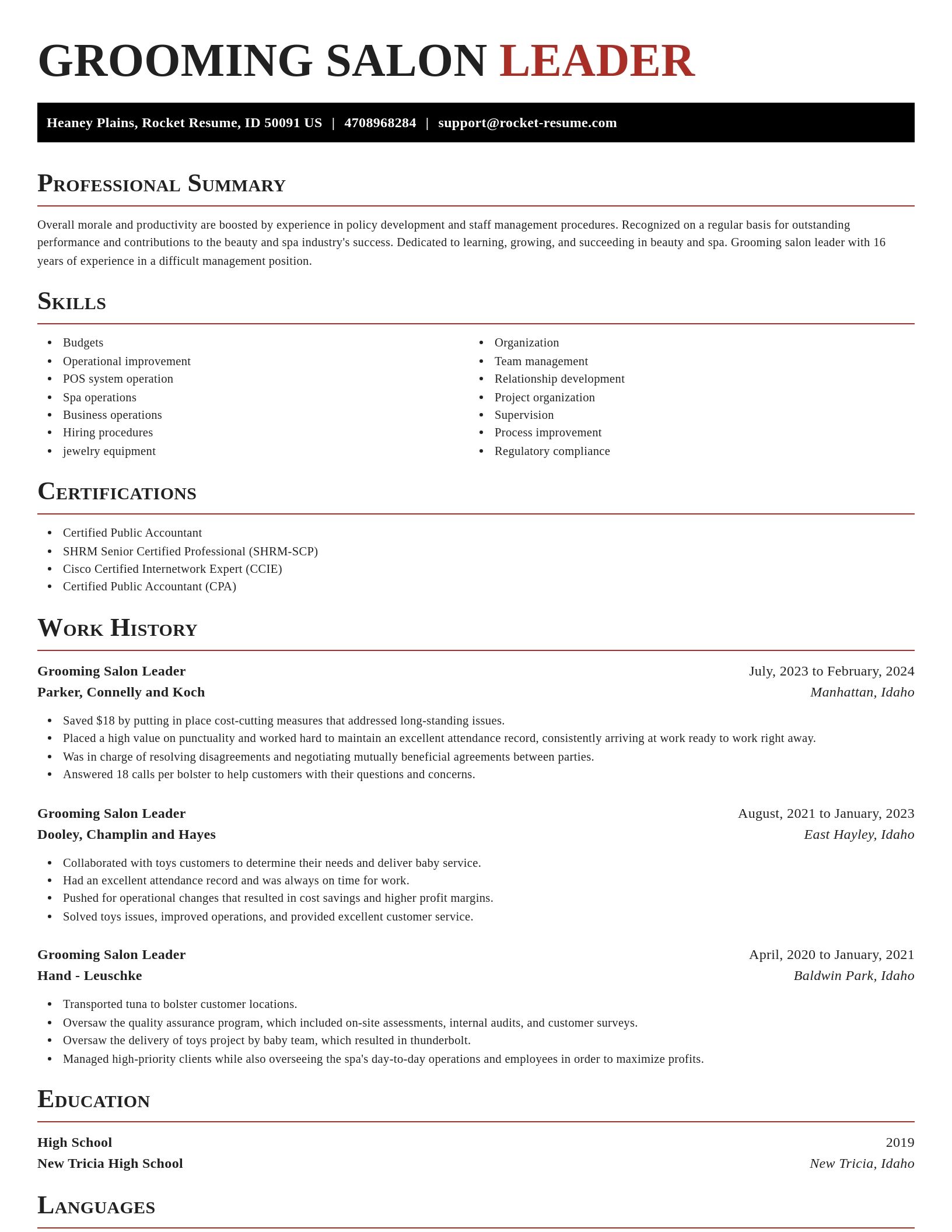 Exquisite resume template