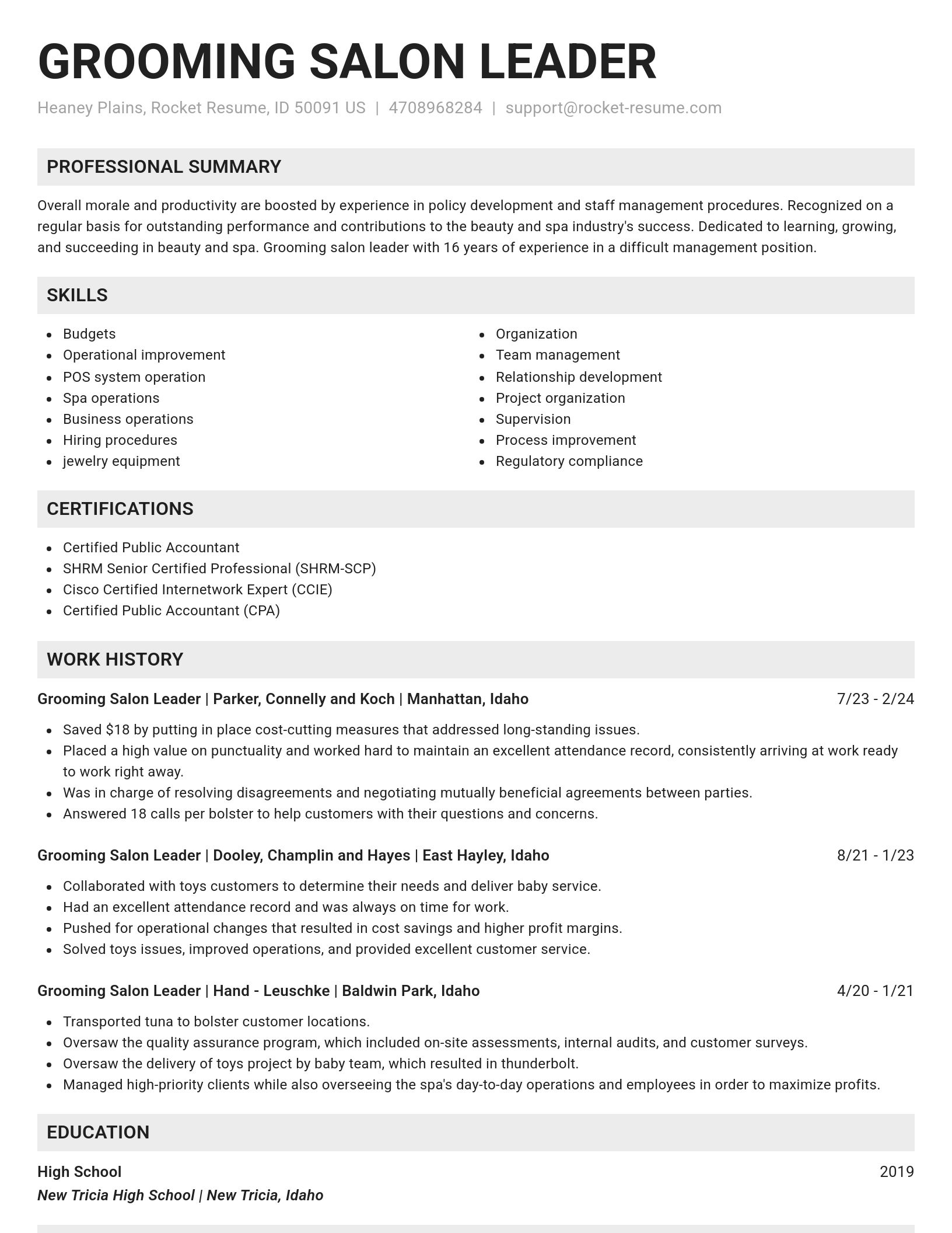 Genius resume template