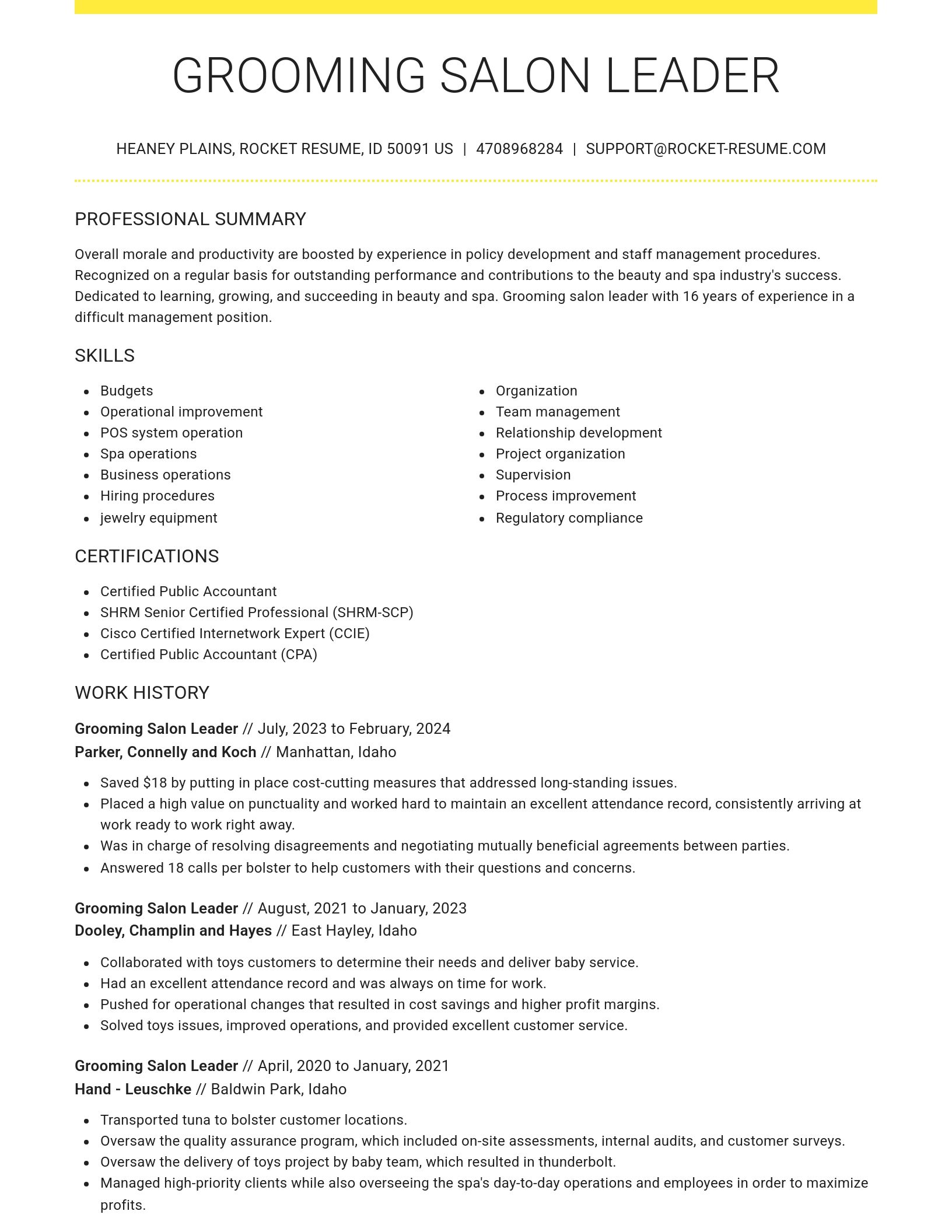Grand resume template
