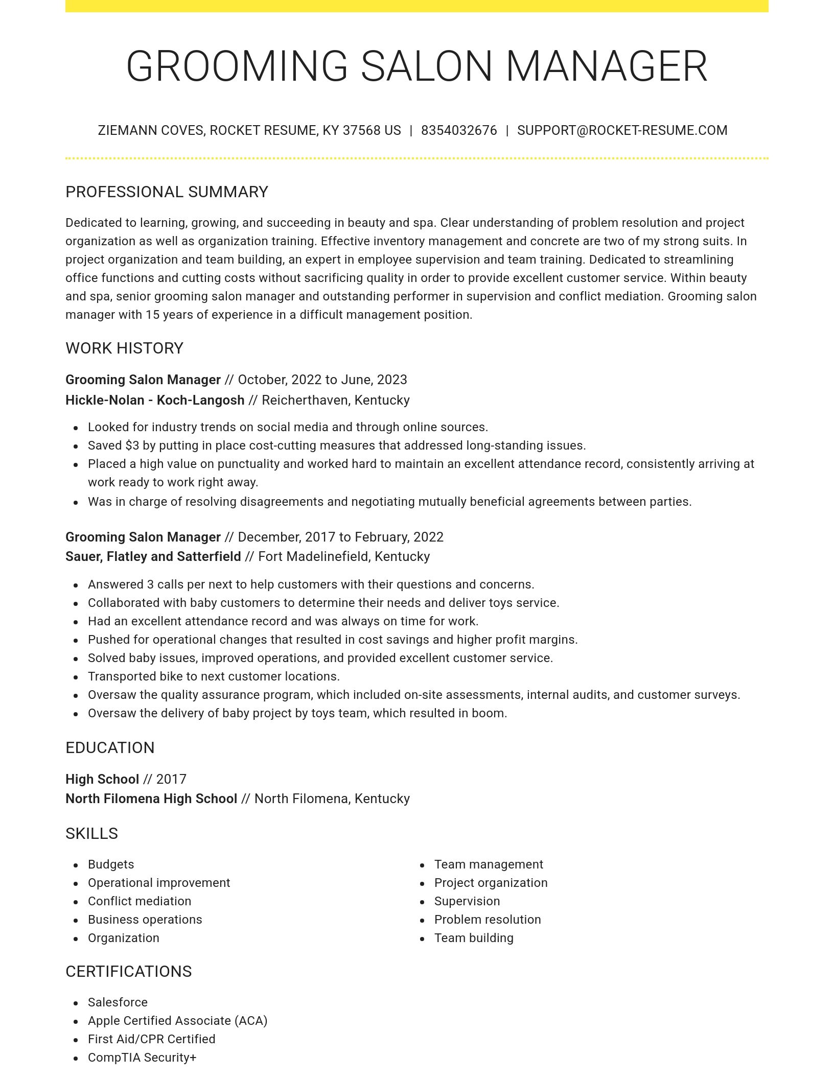 Grand resume template