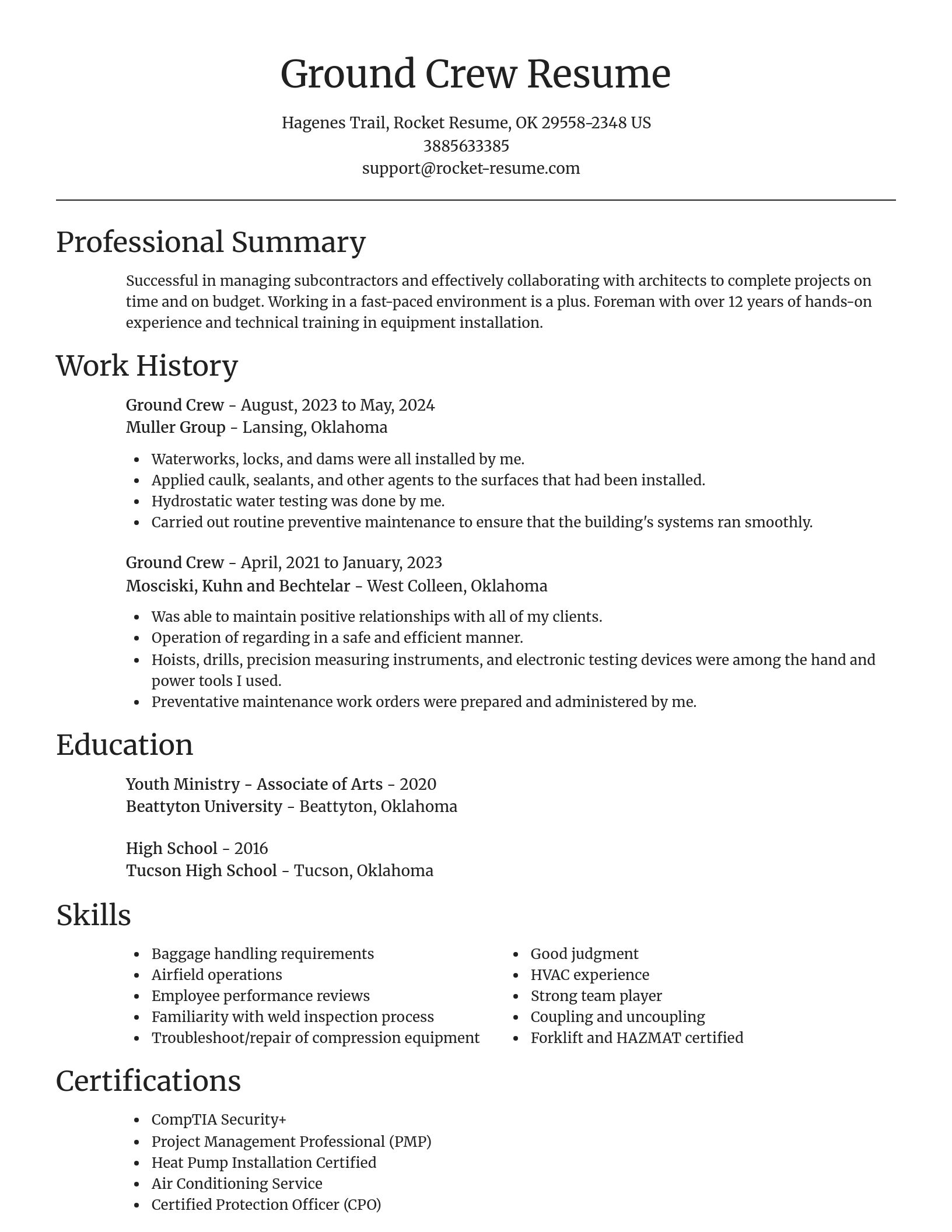 Focal Point resume template