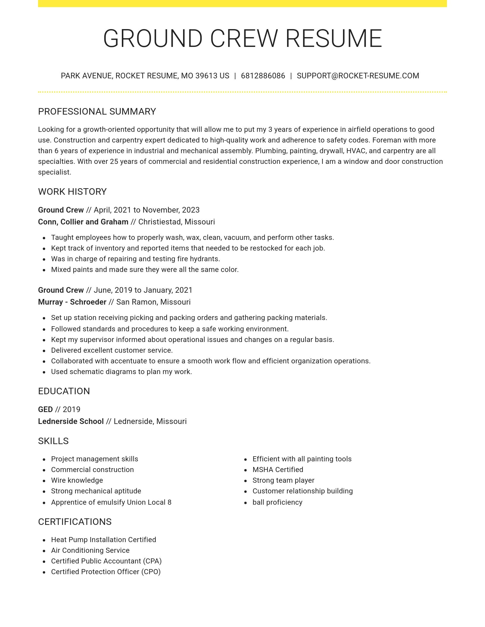 Grand resume template