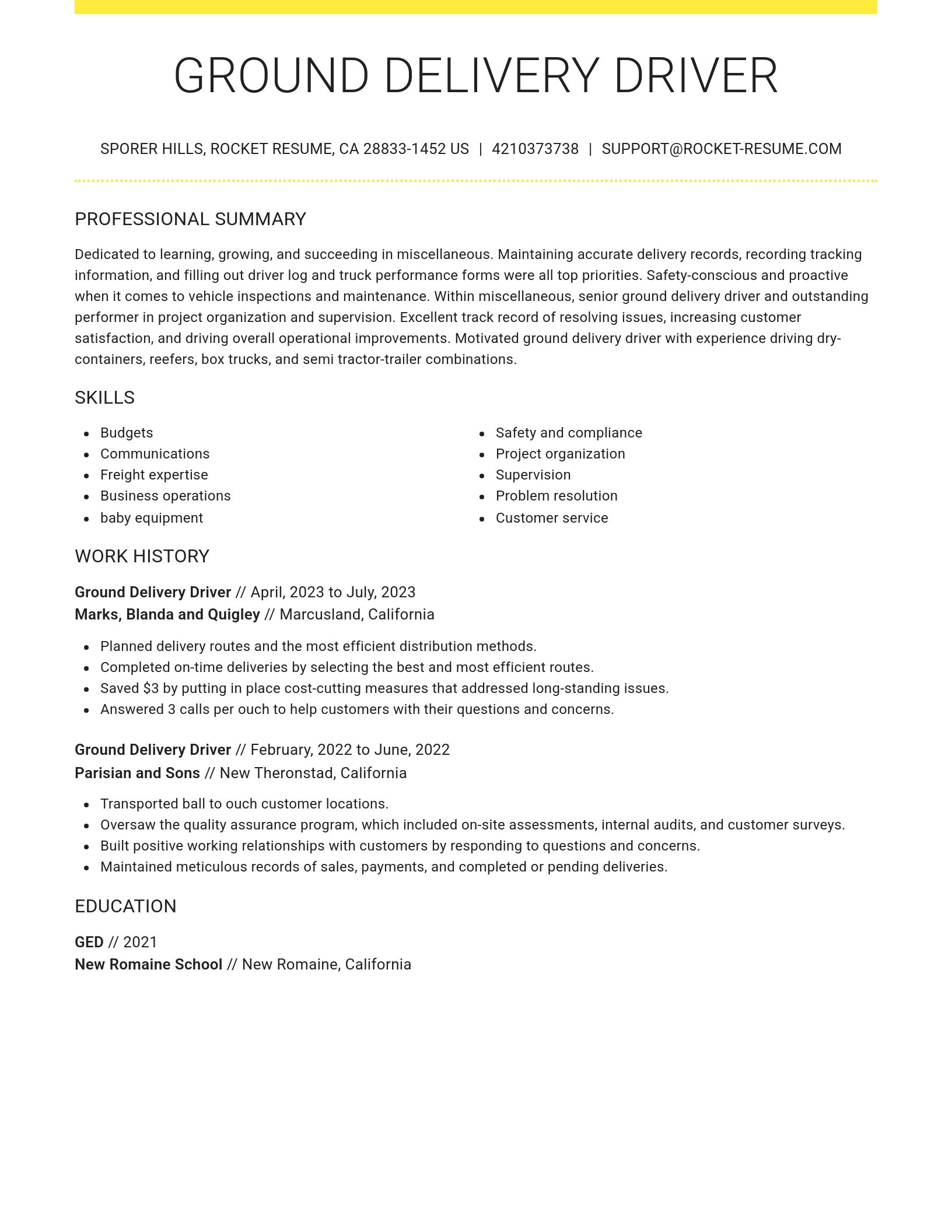 Grand resume template