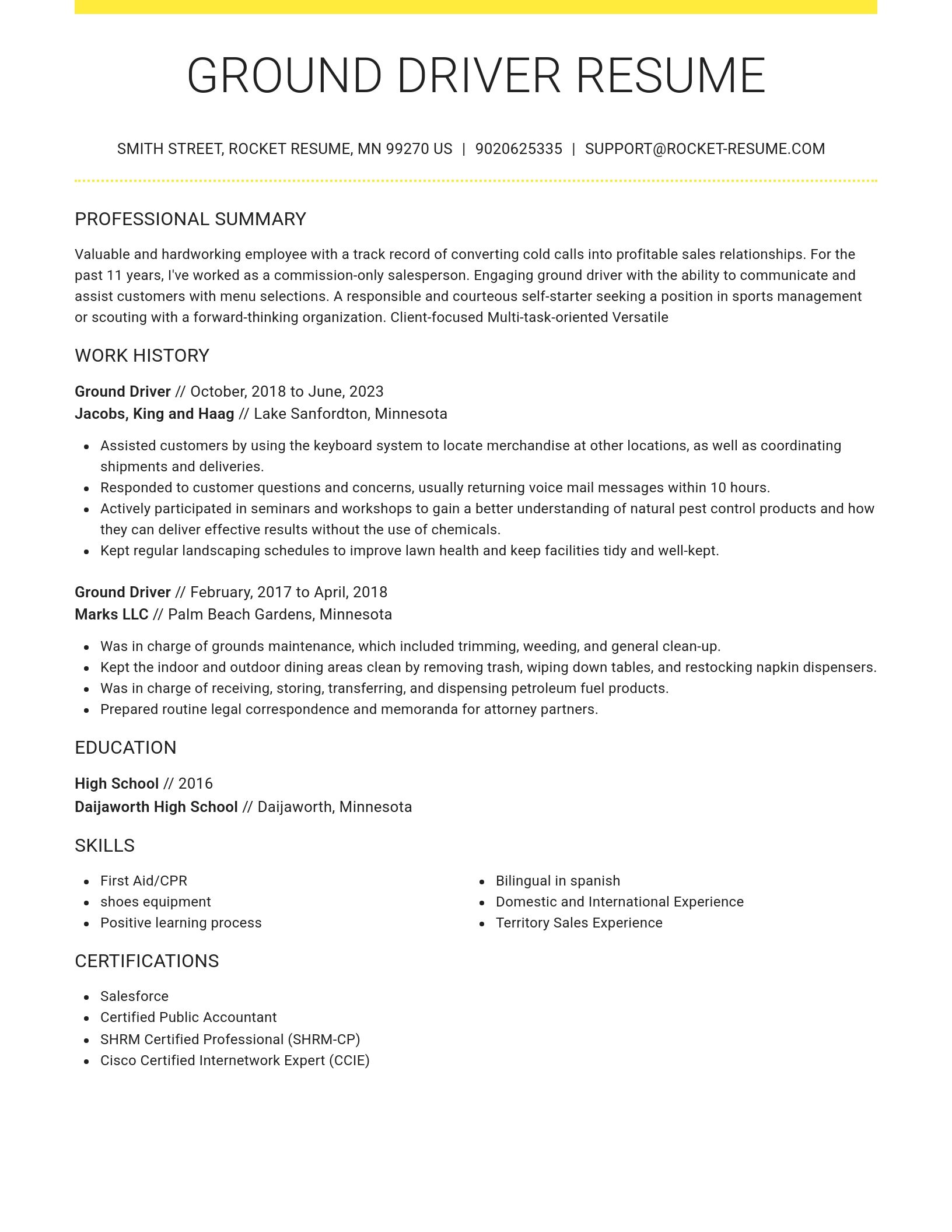 Grand resume template