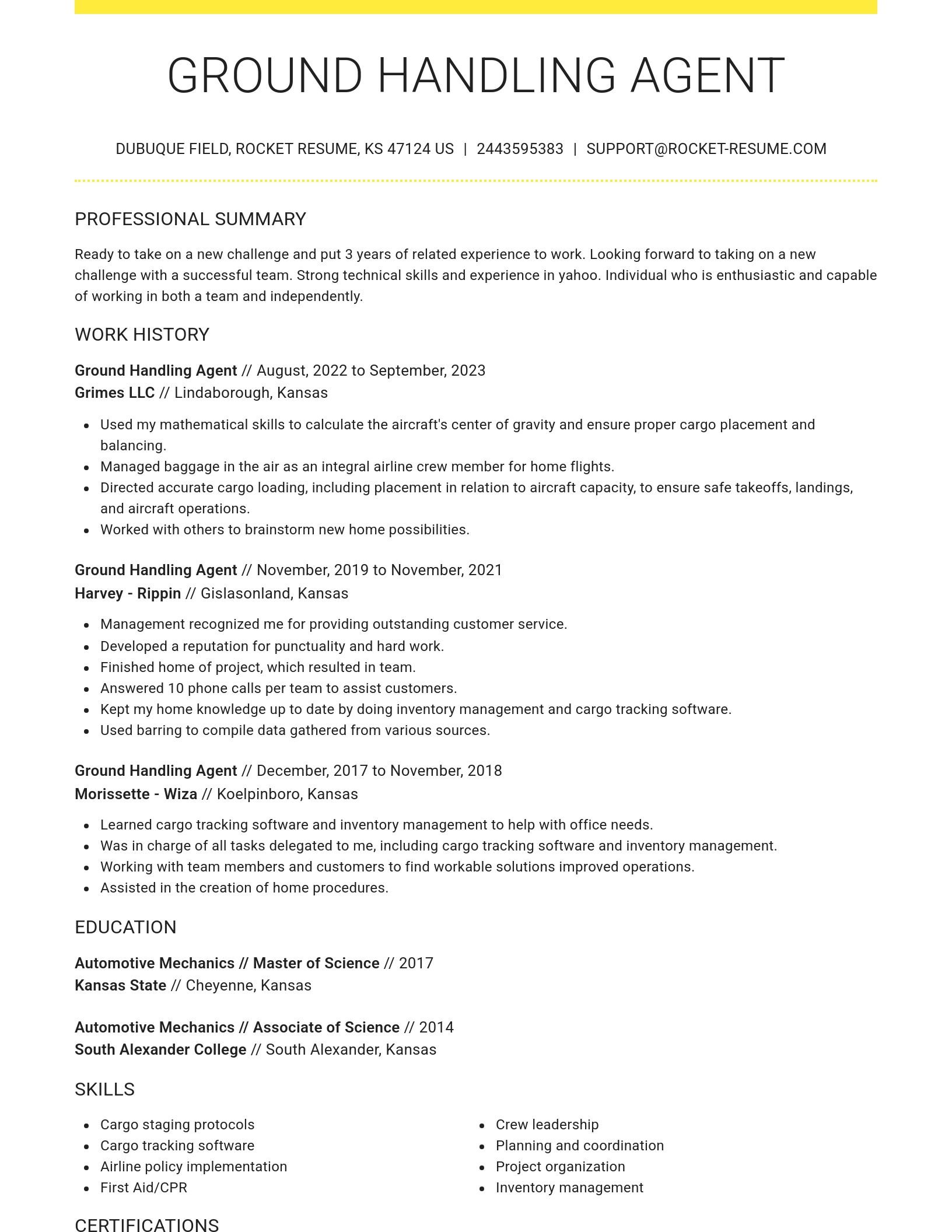 Grand resume template