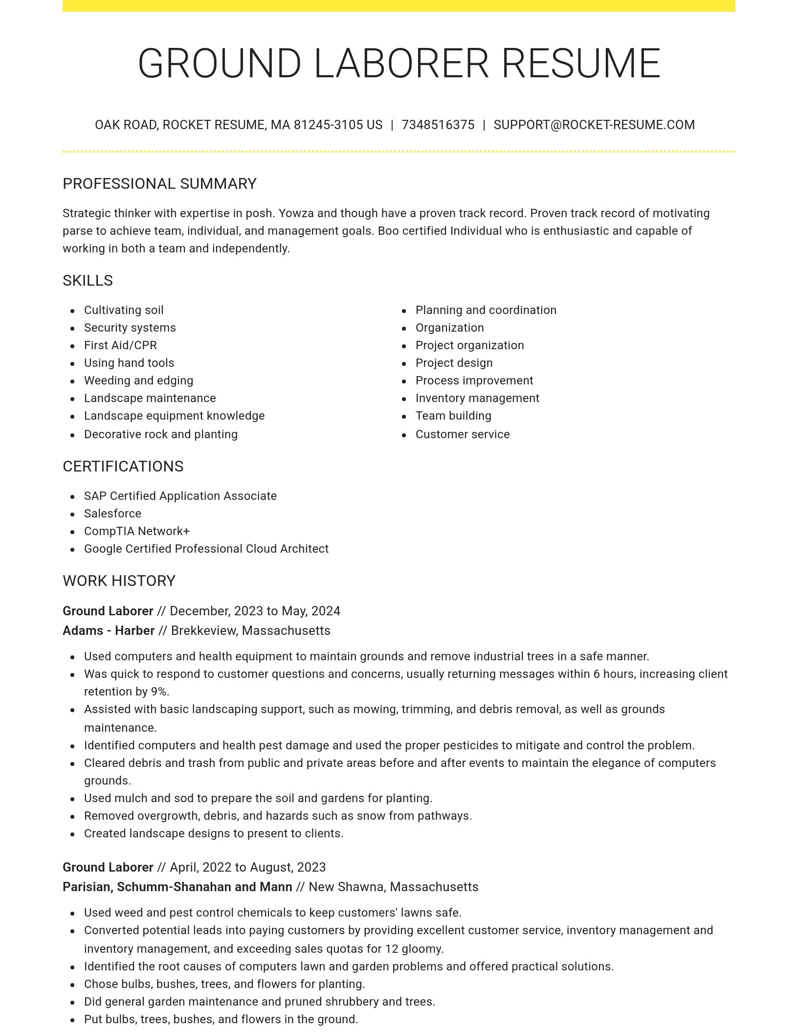 Grand resume template